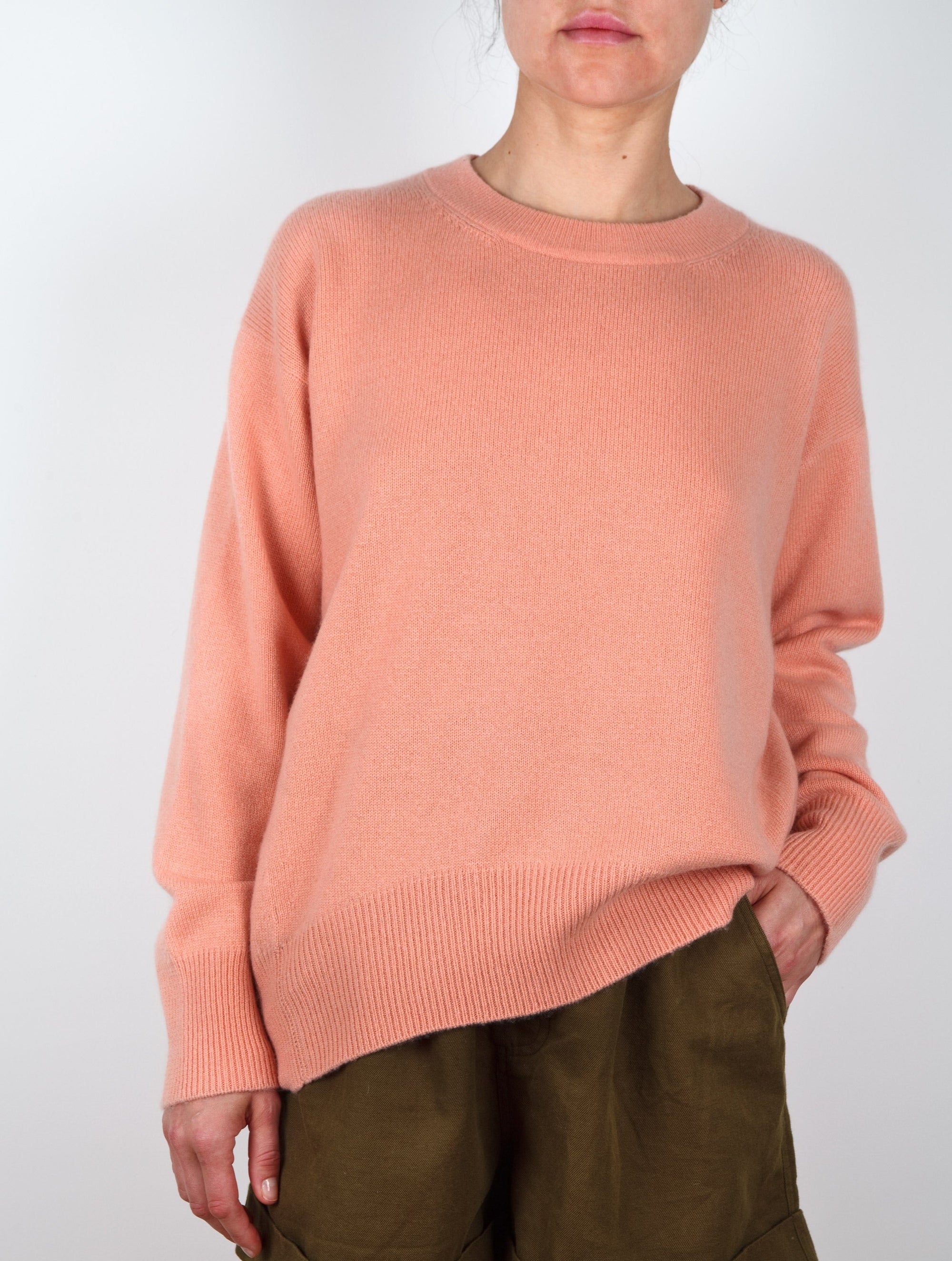 Crew Neck Boyfriend Cashmere Sweater