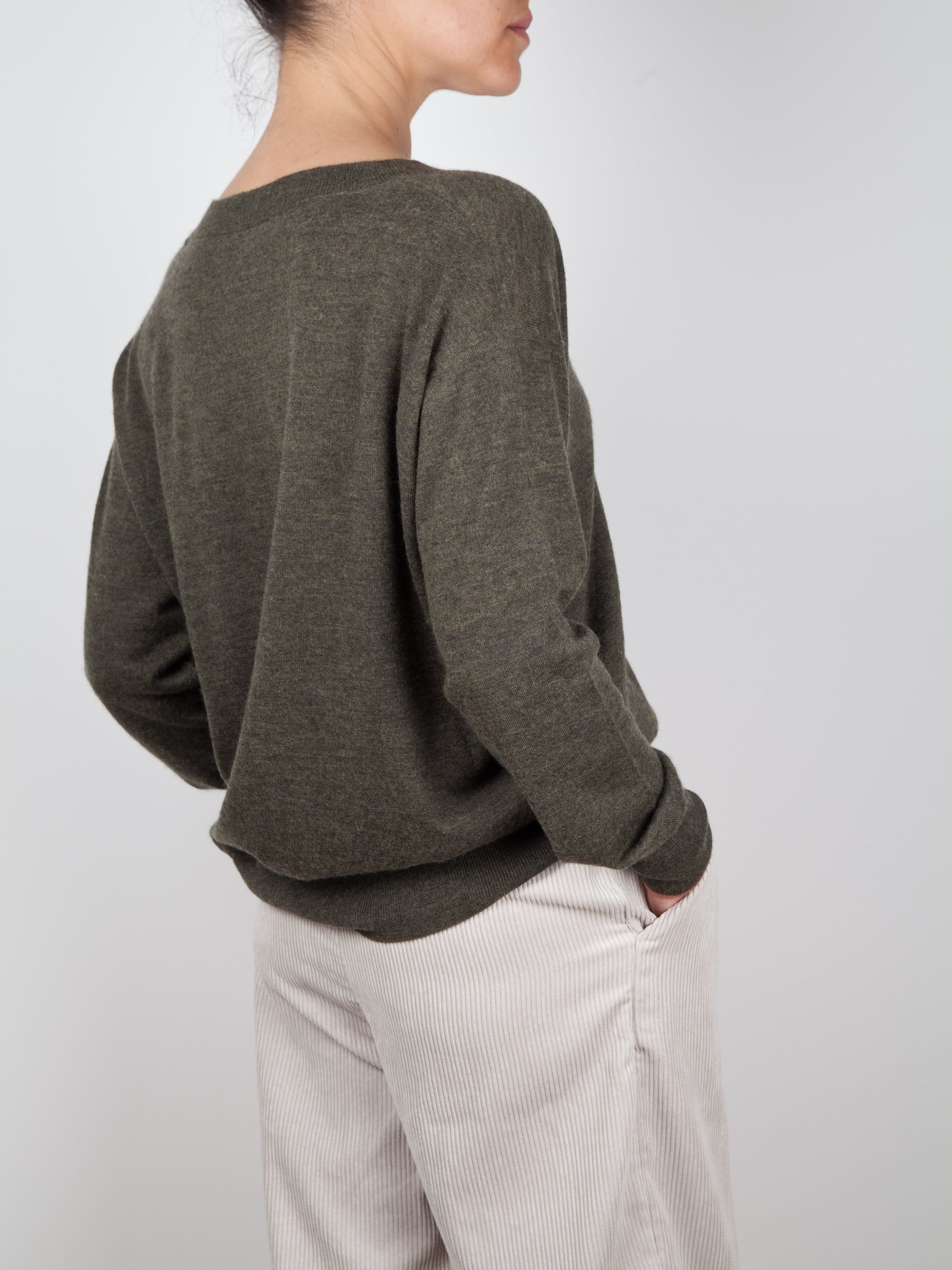 Lightweight V Neck Boyfriend Cashmere Sweater