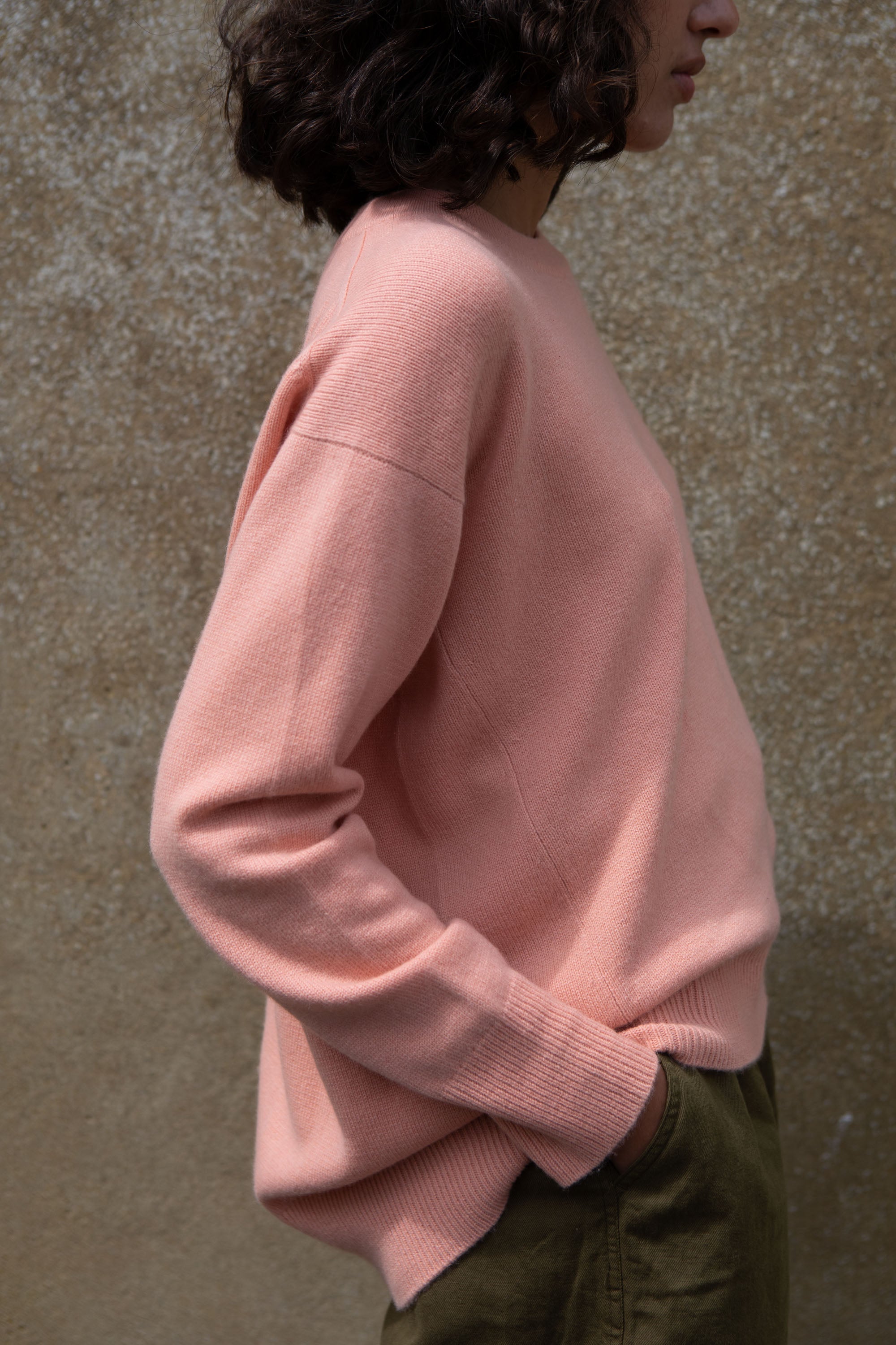 Crew Neck Boyfriend Cashmere Sweater