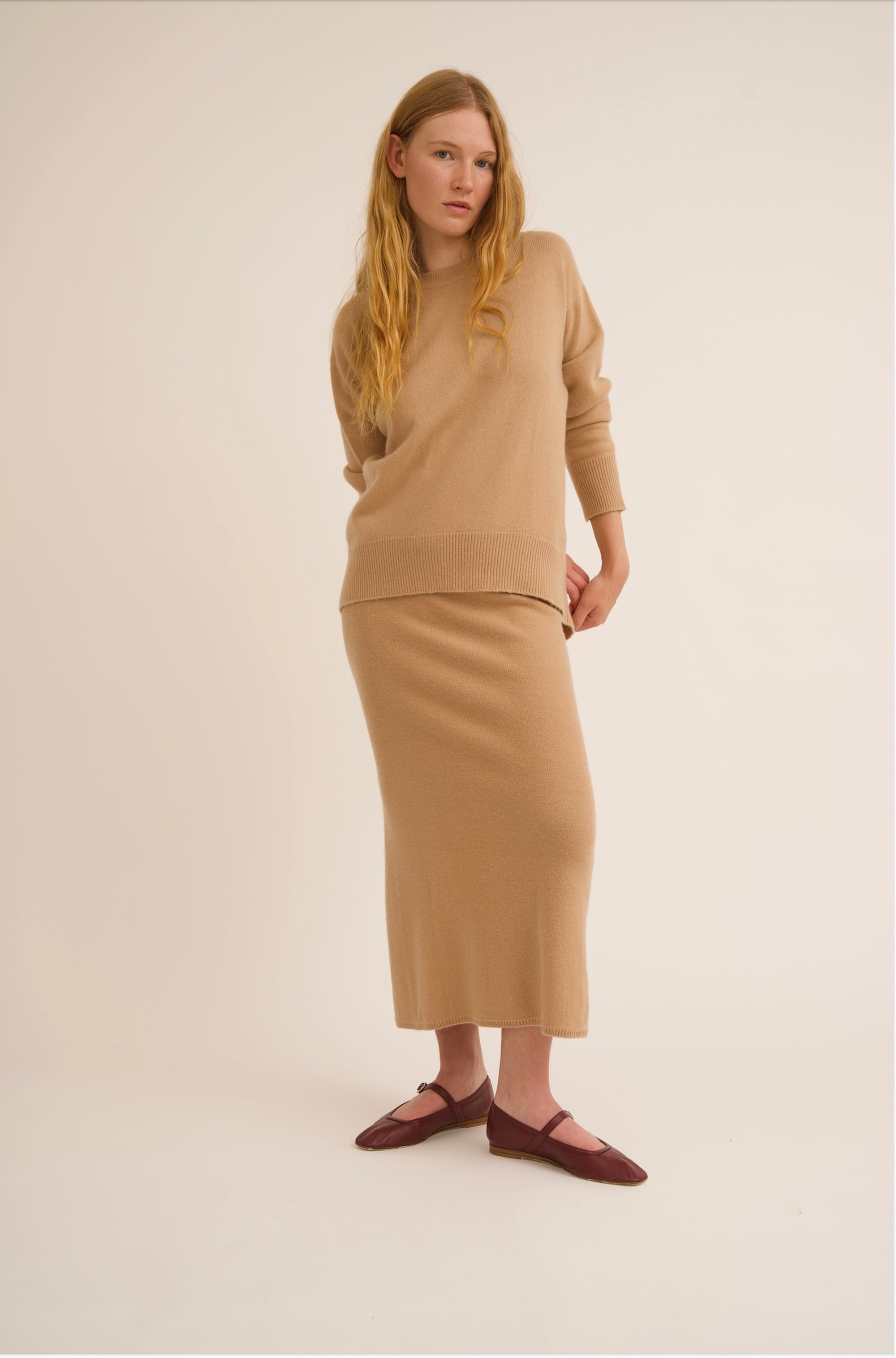 Crew Neck Boyfriend Cashmere Sweater