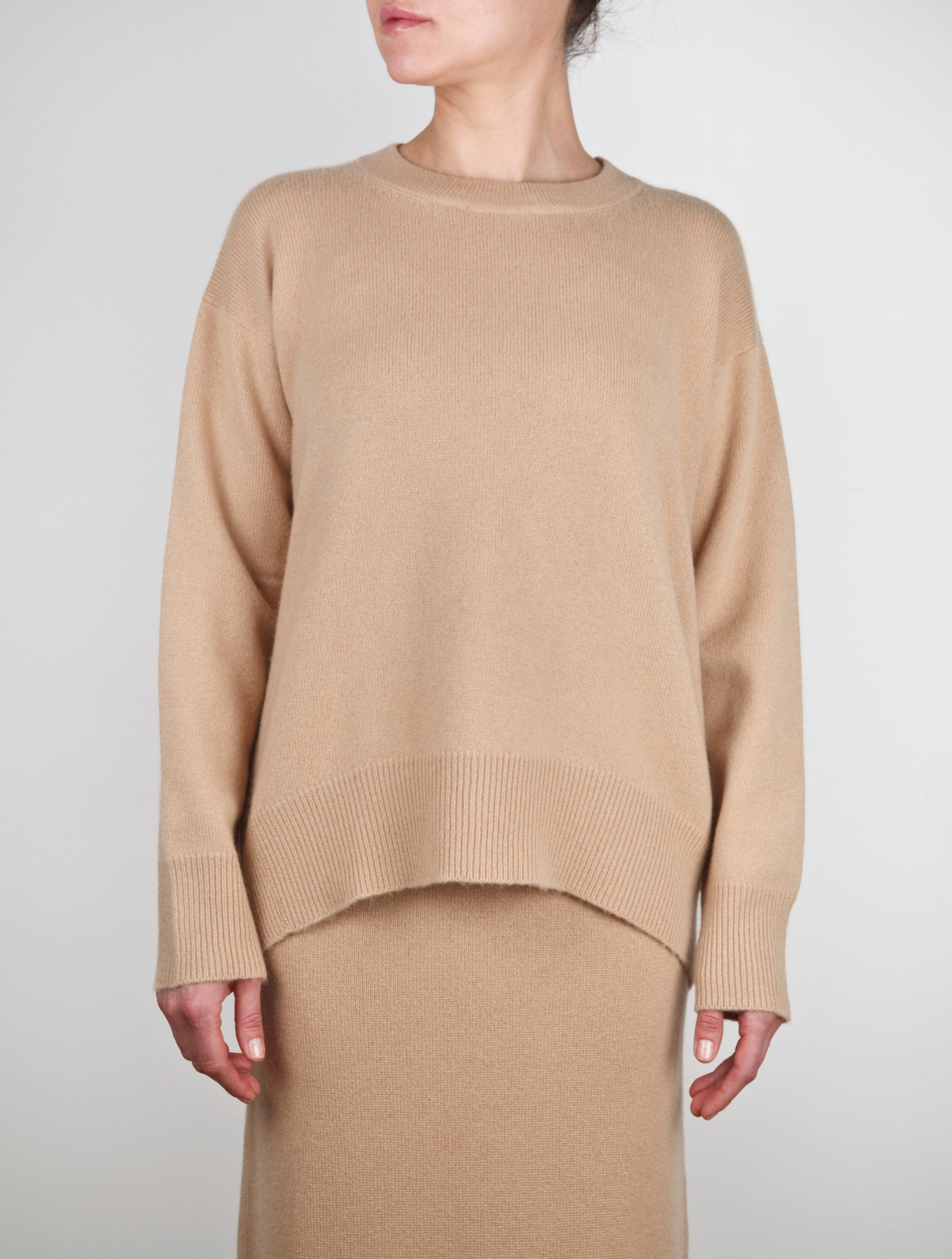 Crew Neck Boyfriend Cashmere Sweater