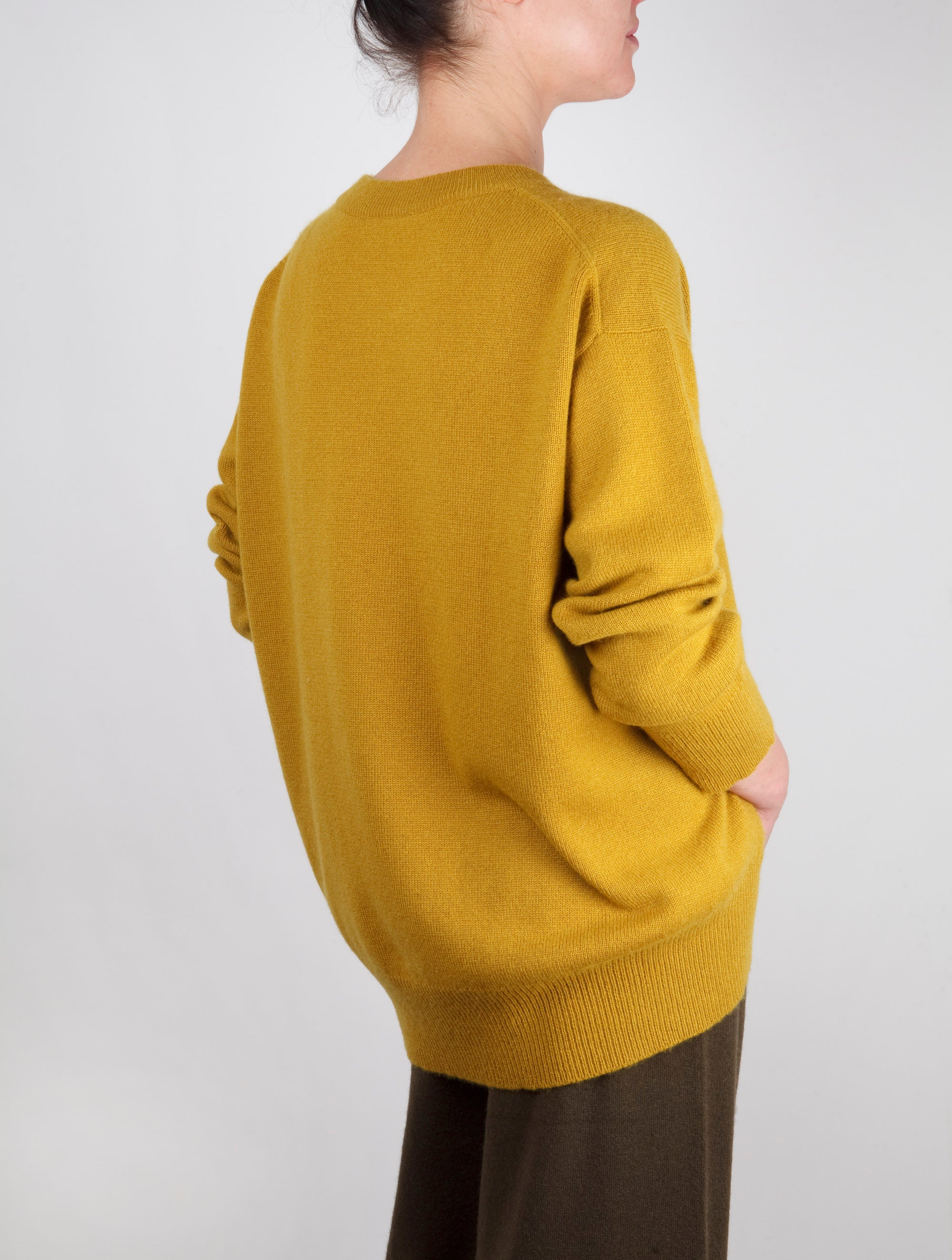 Crew Neck Boyfriend Cashmere Sweater