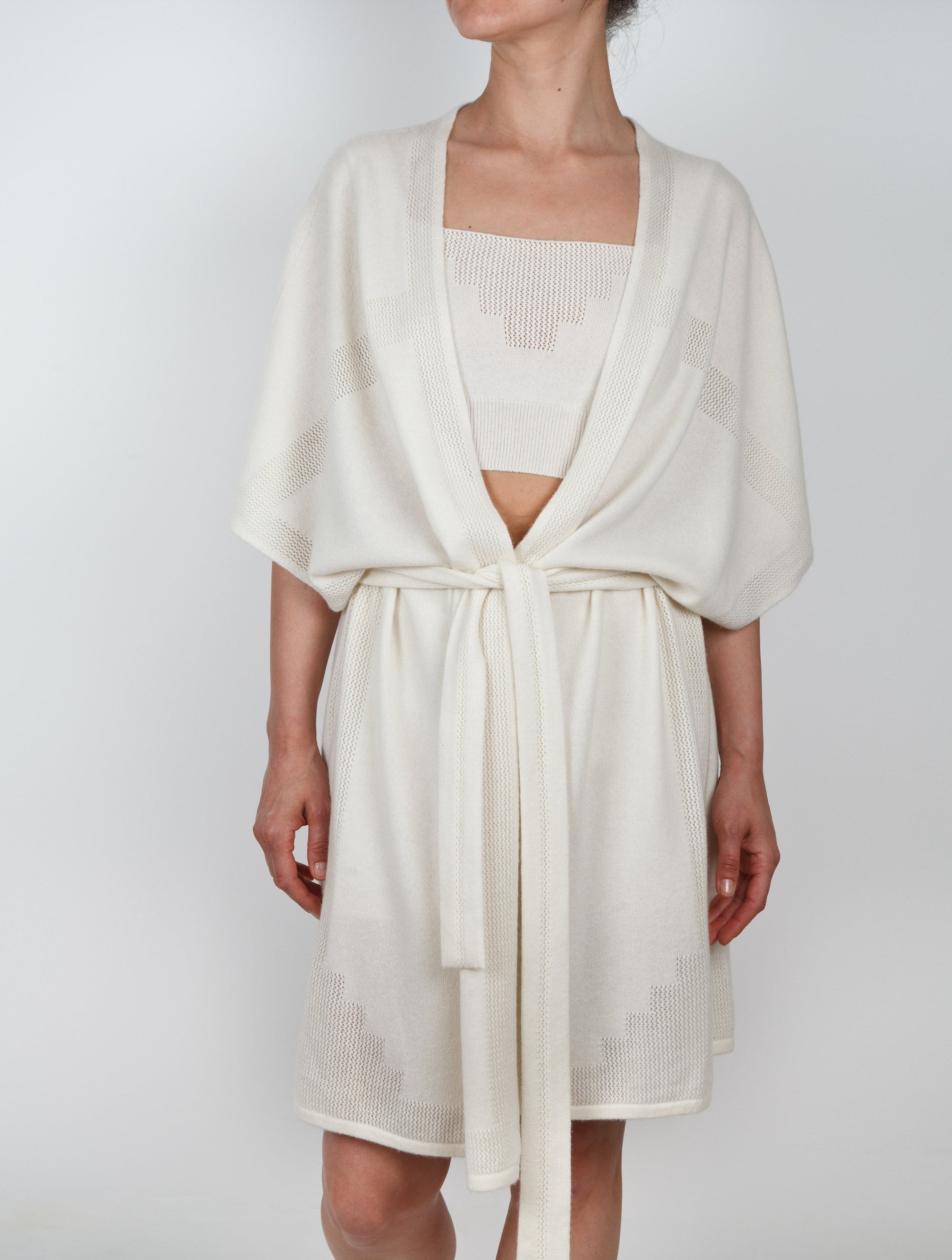 Lace Stitched Cashmere Bralet