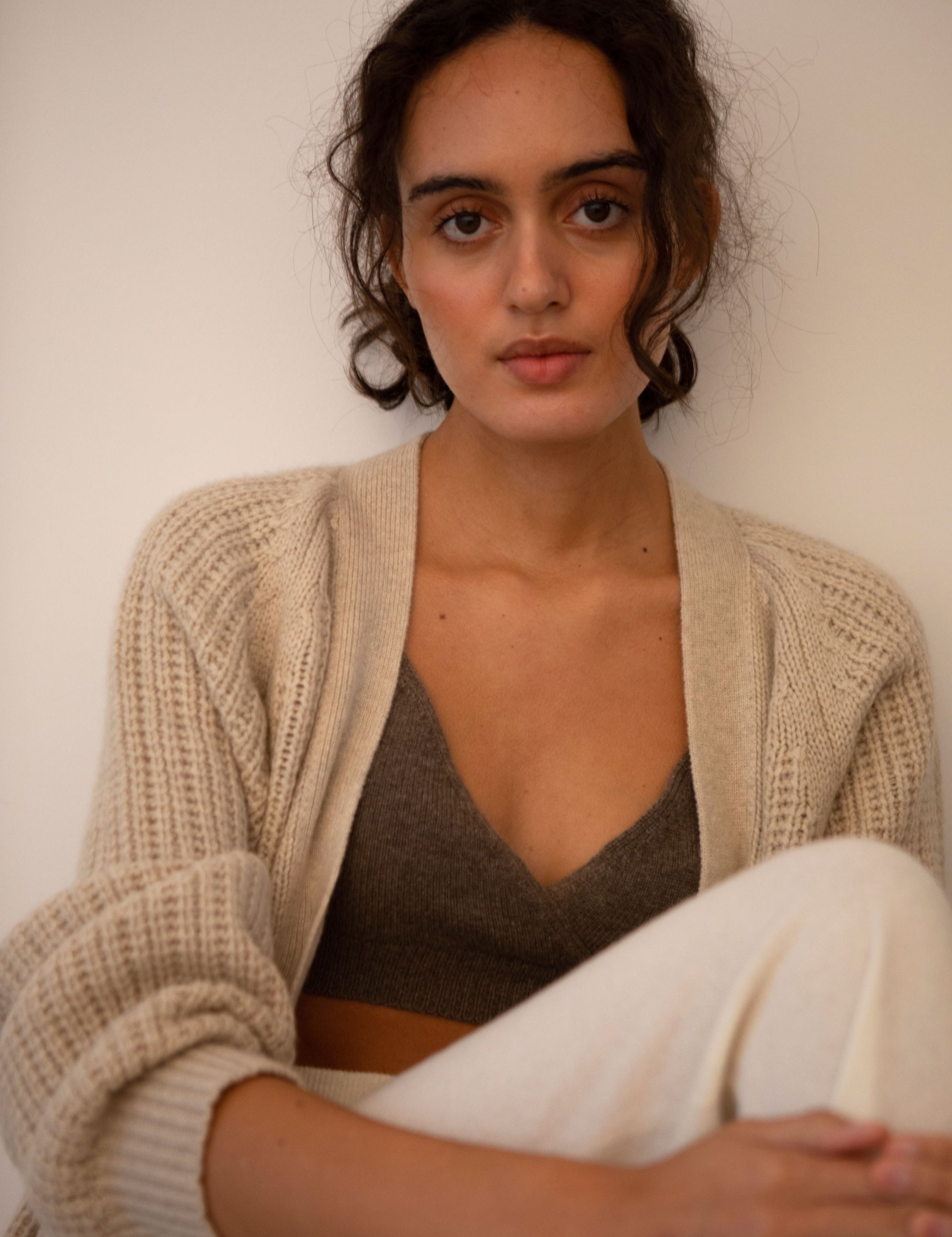 Oversize V Neck Cashmere Cardigan
