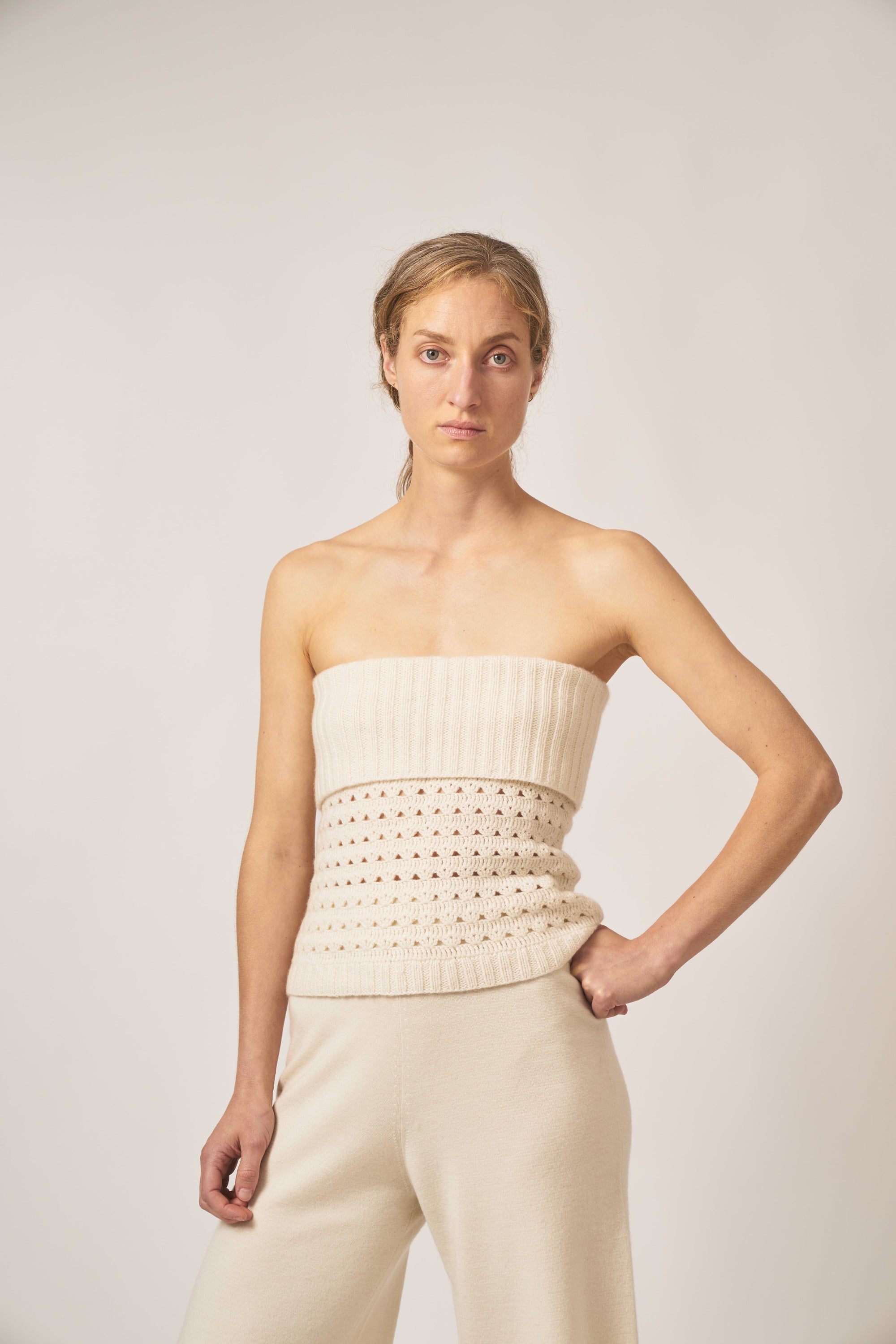 Crochet Cashmere Top