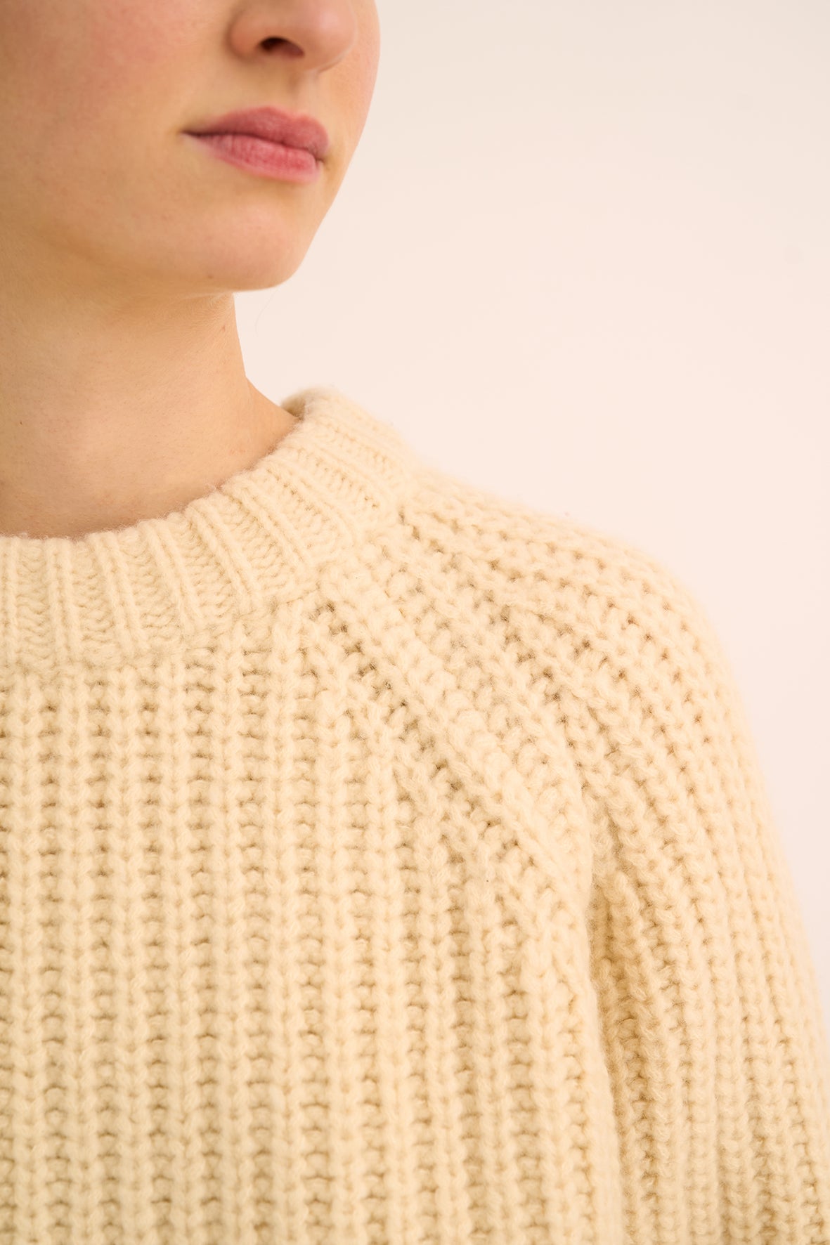 418 1/2 cardigan rib sweater