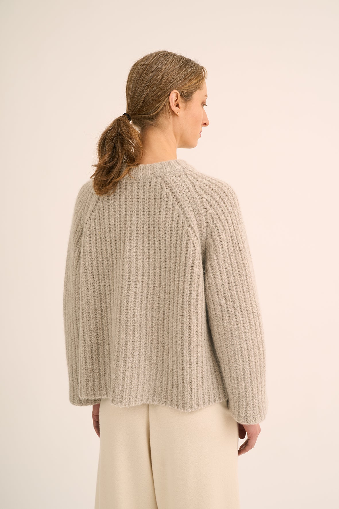 436 Half cardigan rib Edge to Edge cardigan