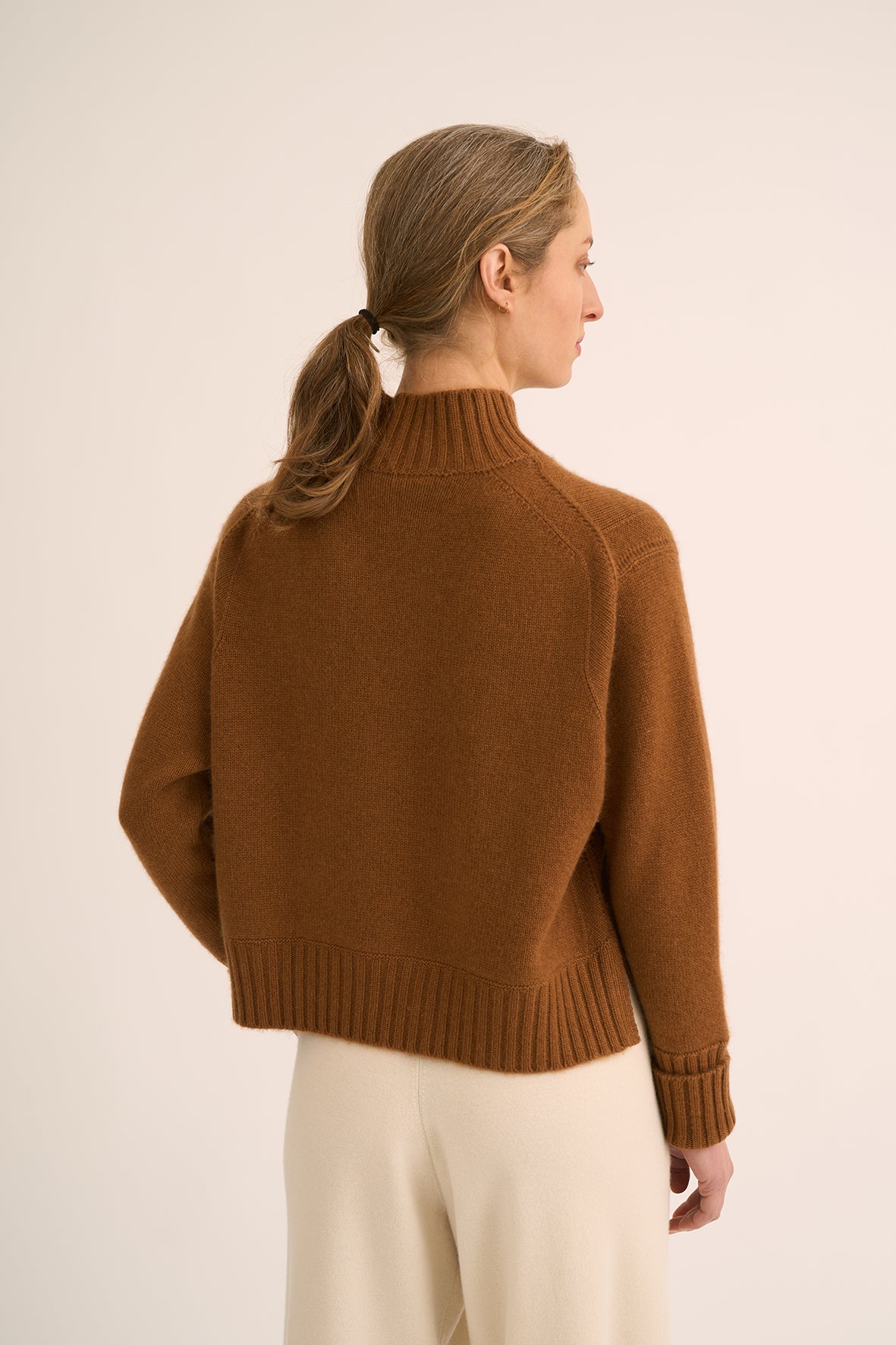 217 Turtle neck sweater with pointelle detailing