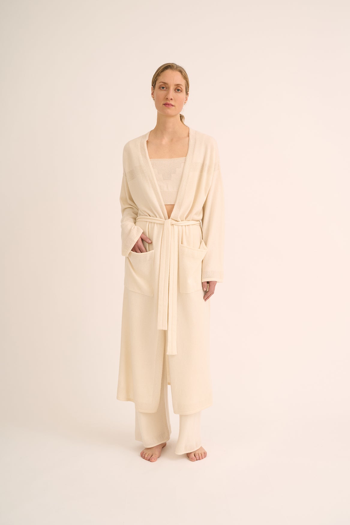 222 Pointelle detail robe