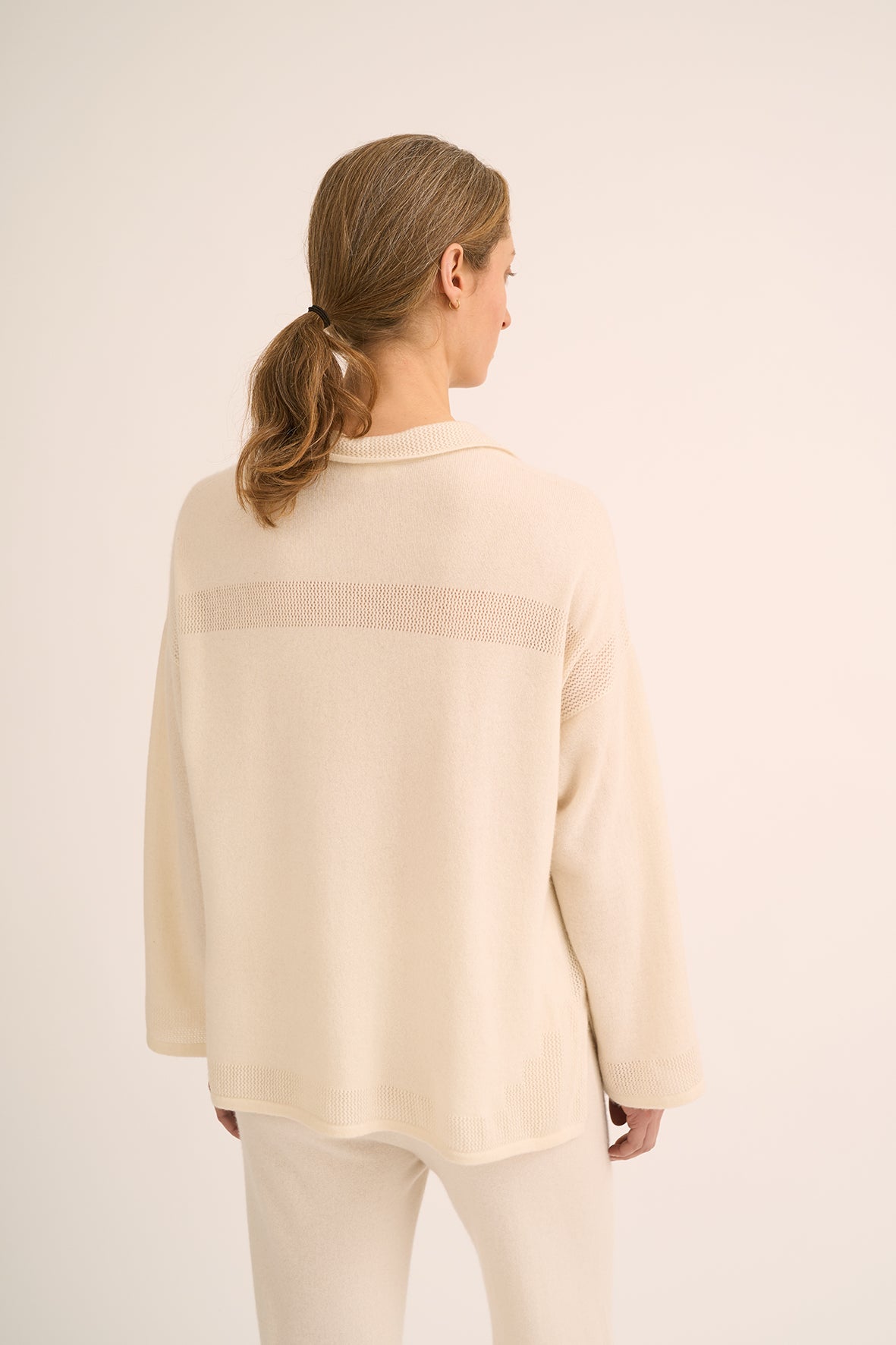 223 Pointelle detail pyjama shirt