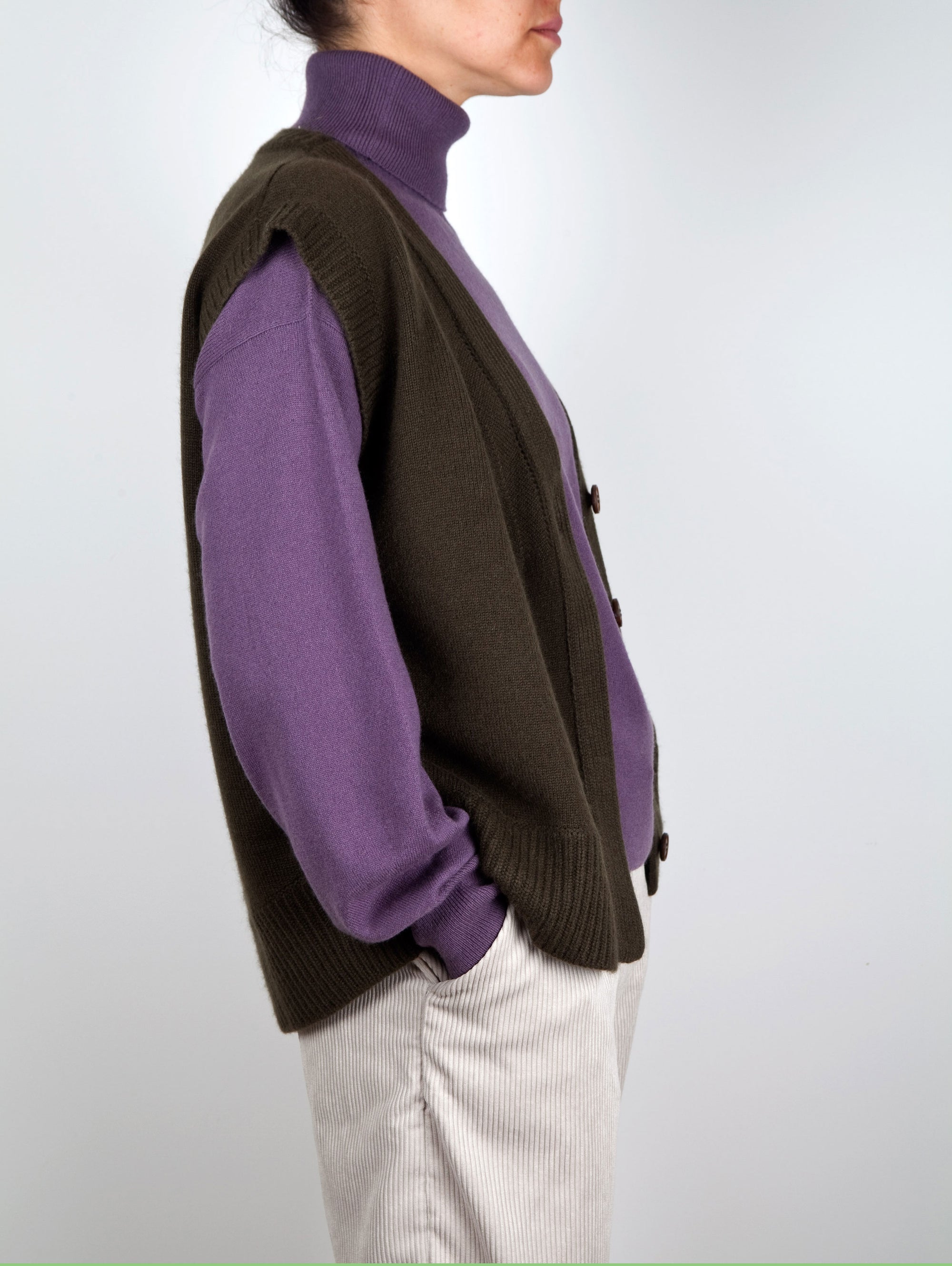 Long Line Cashmere Waistcoat