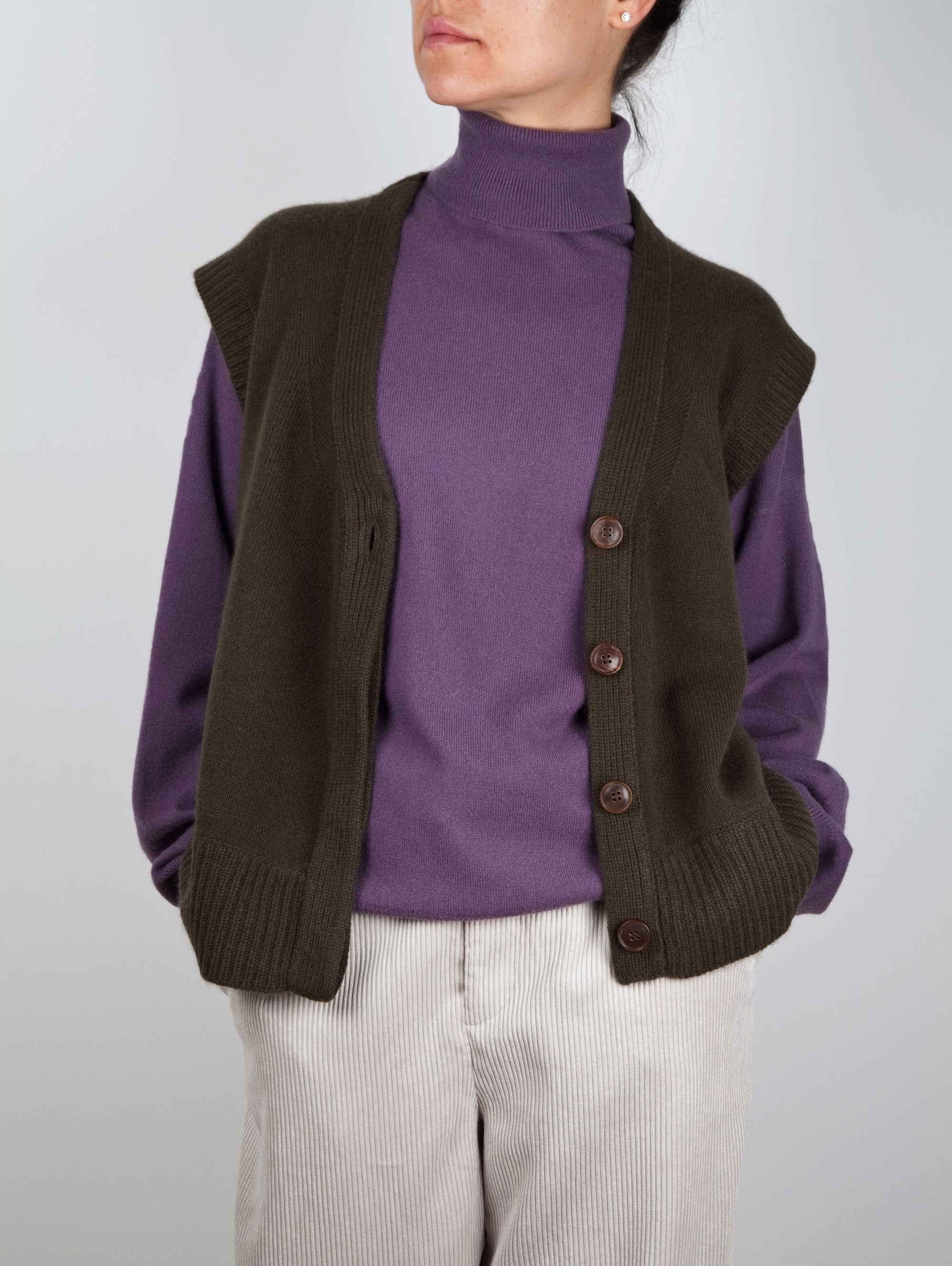 Long Line Cashmere Waistcoat