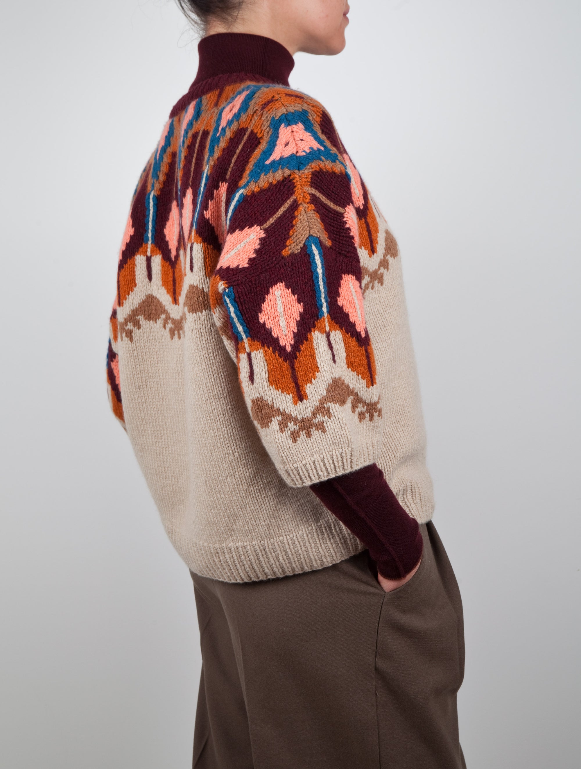 Hand Knit Fairisle Cashmere Sweater