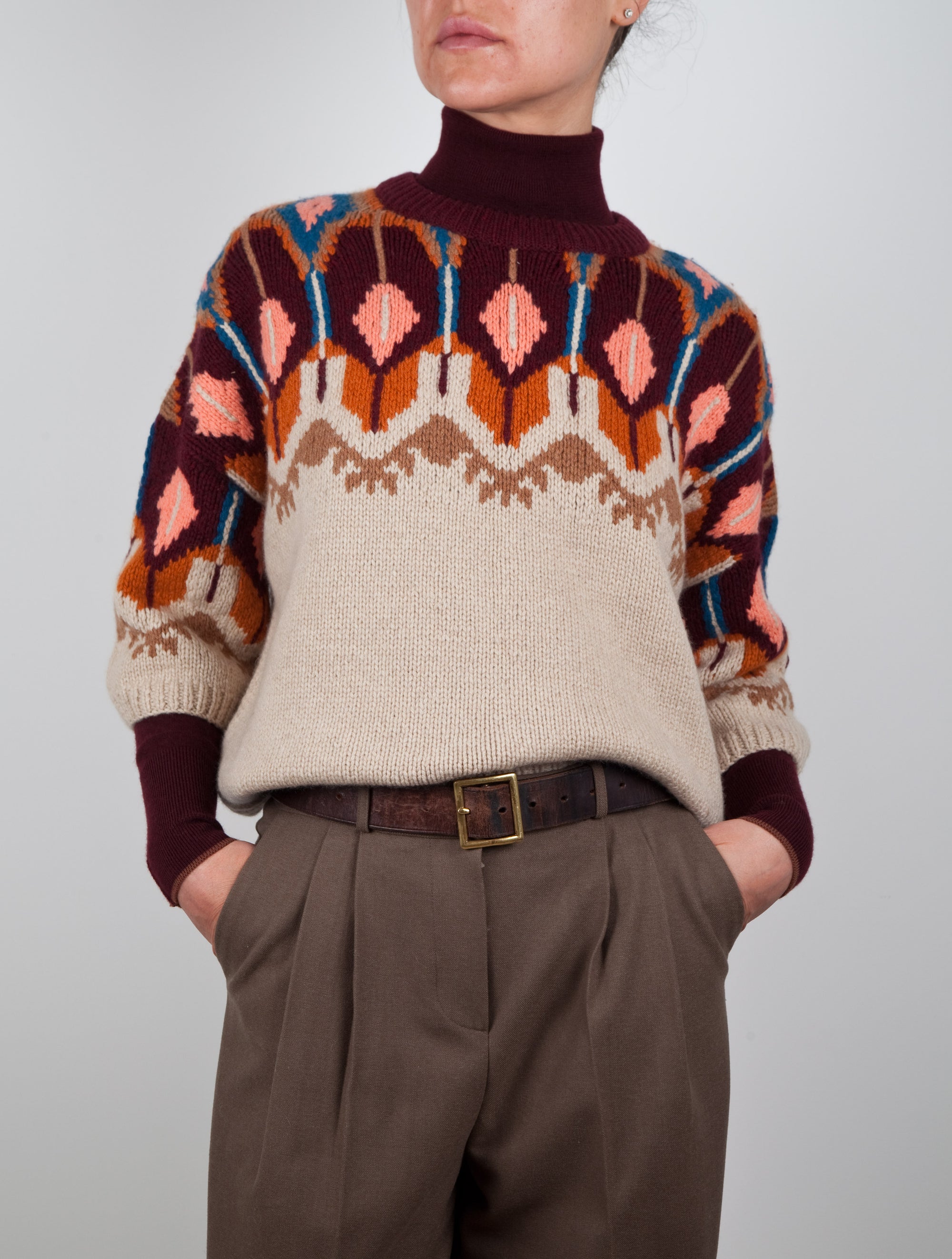 Hand Knit Fairisle Cashmere Sweater