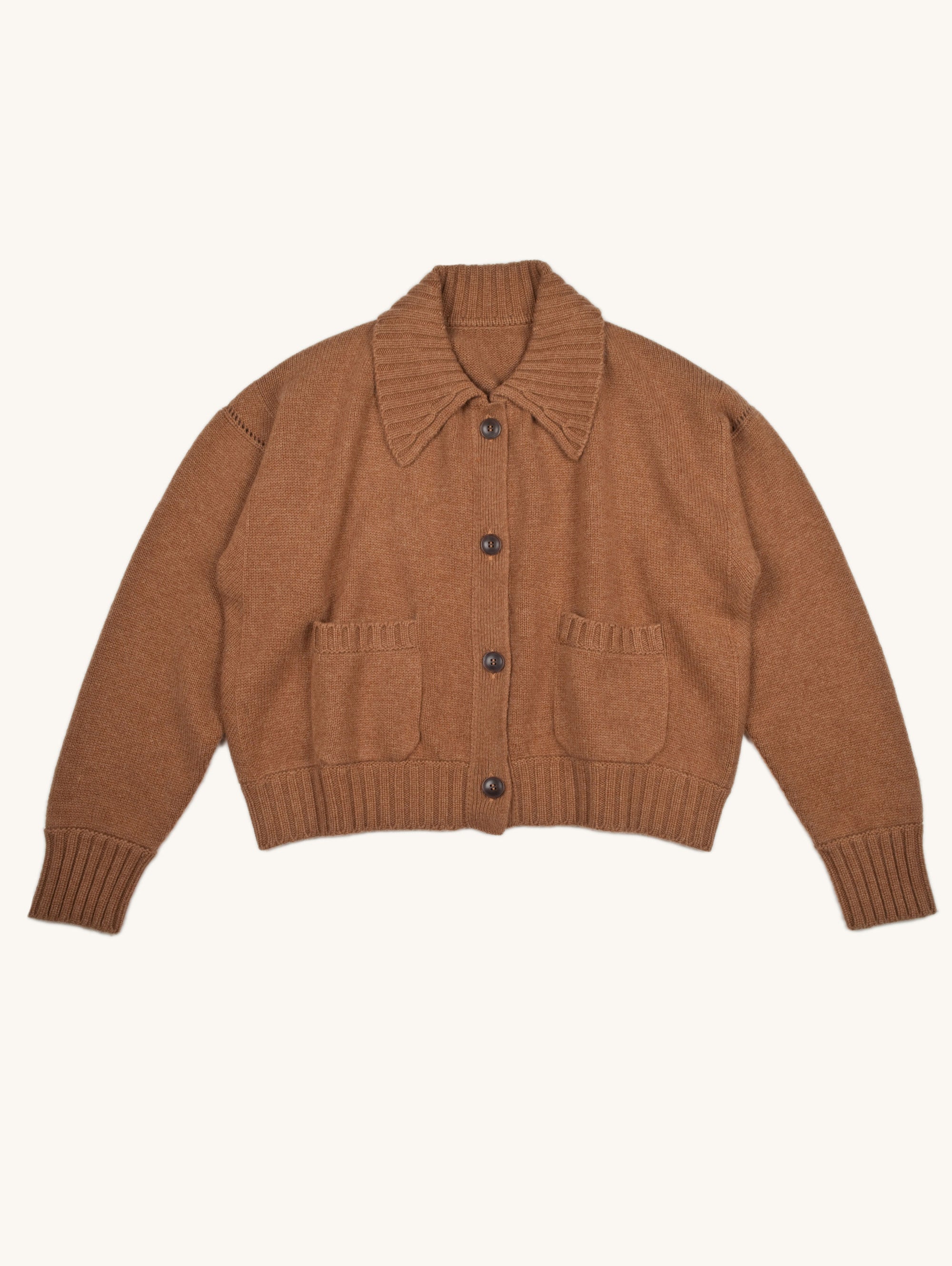 Rib Collar Knitted Jacket