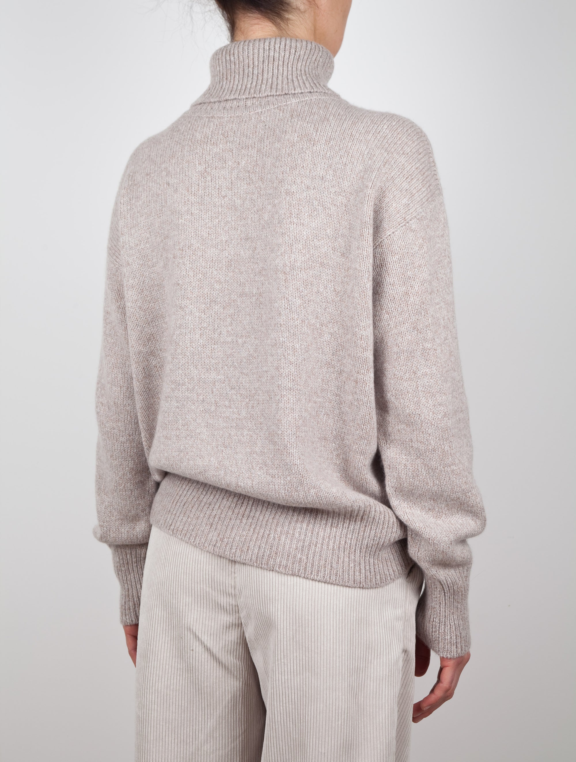 Marl boyfriend Polo Neck Sweater