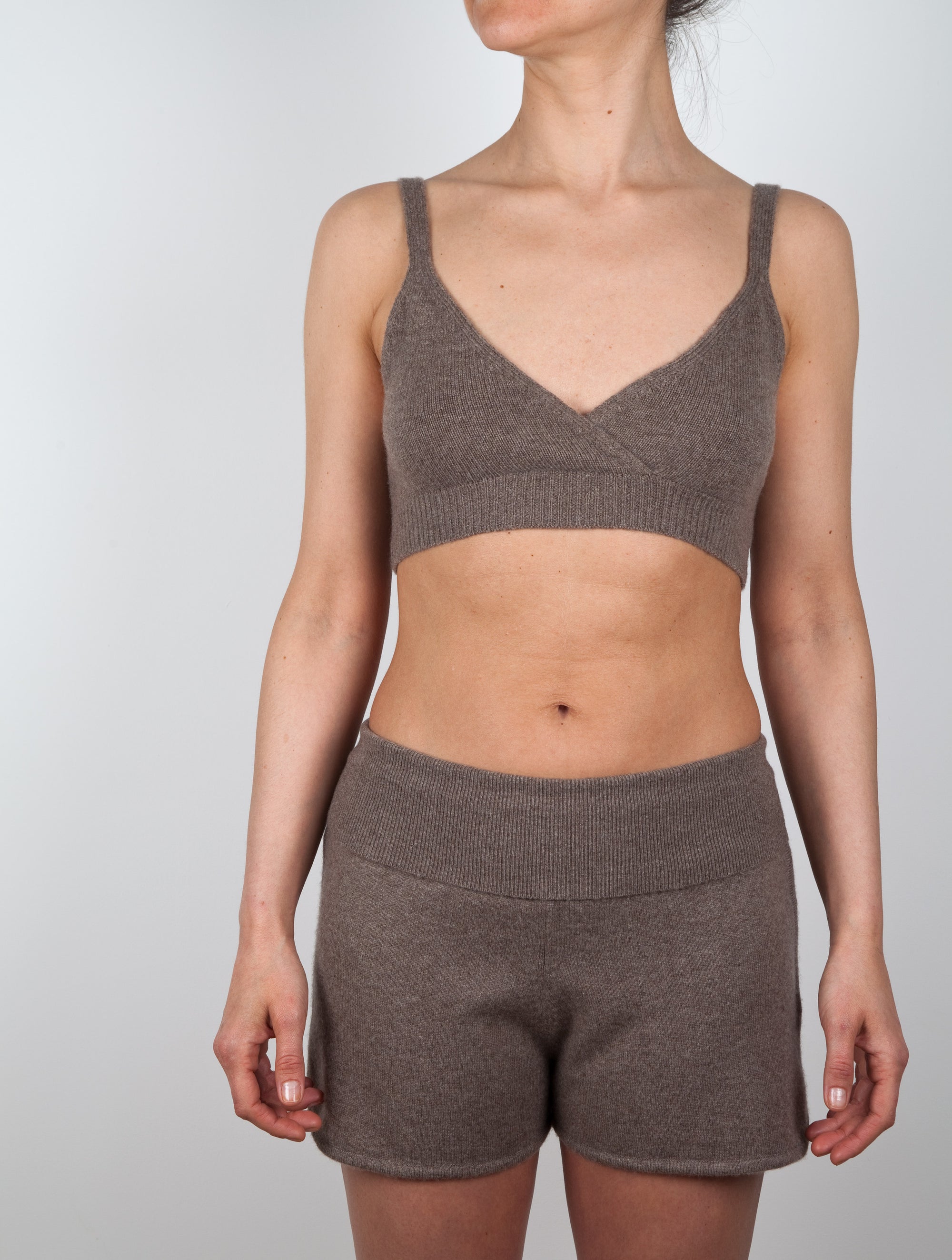 Cross Front Cashmere Bralet