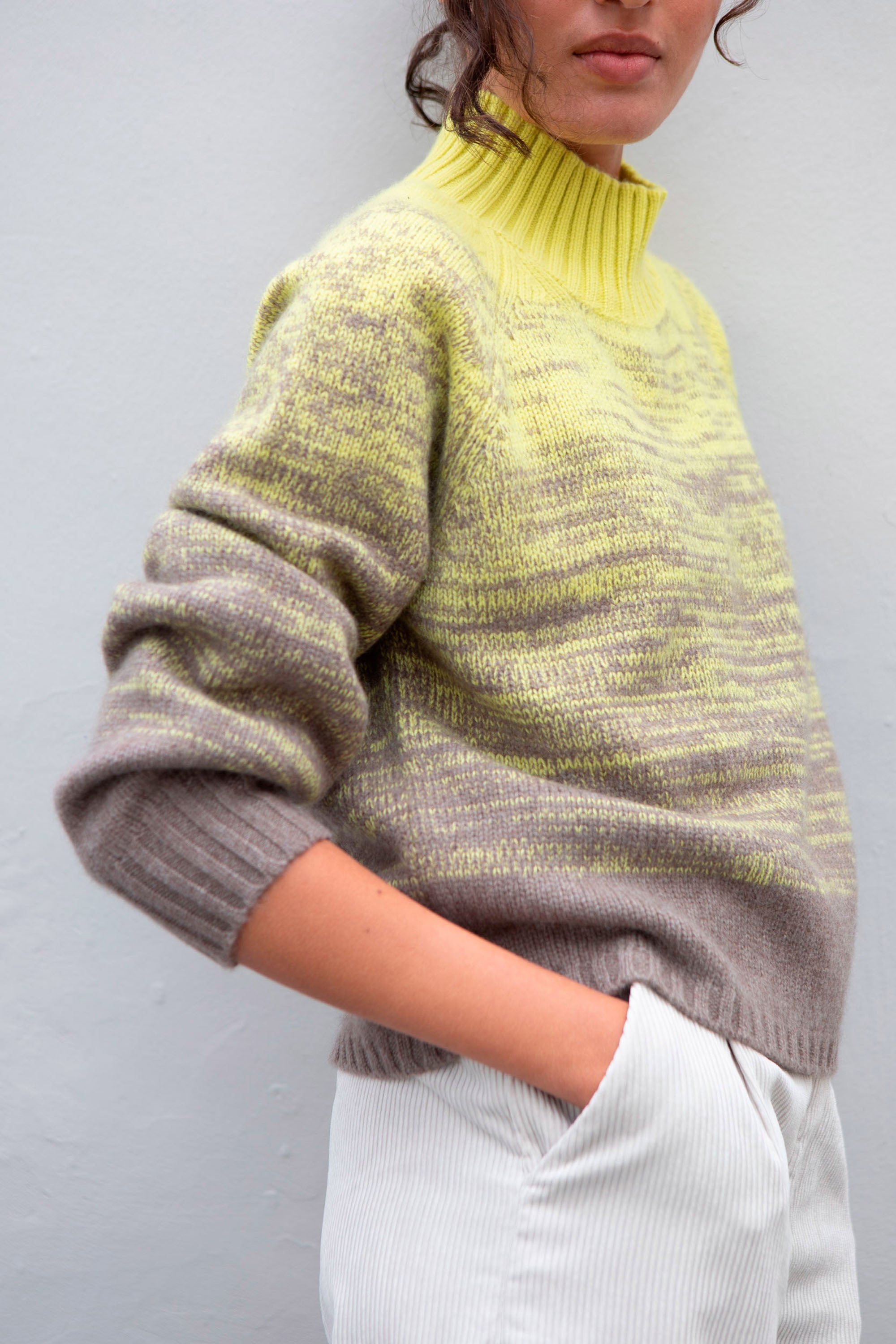 Ombre Effect Cashmere Sweater