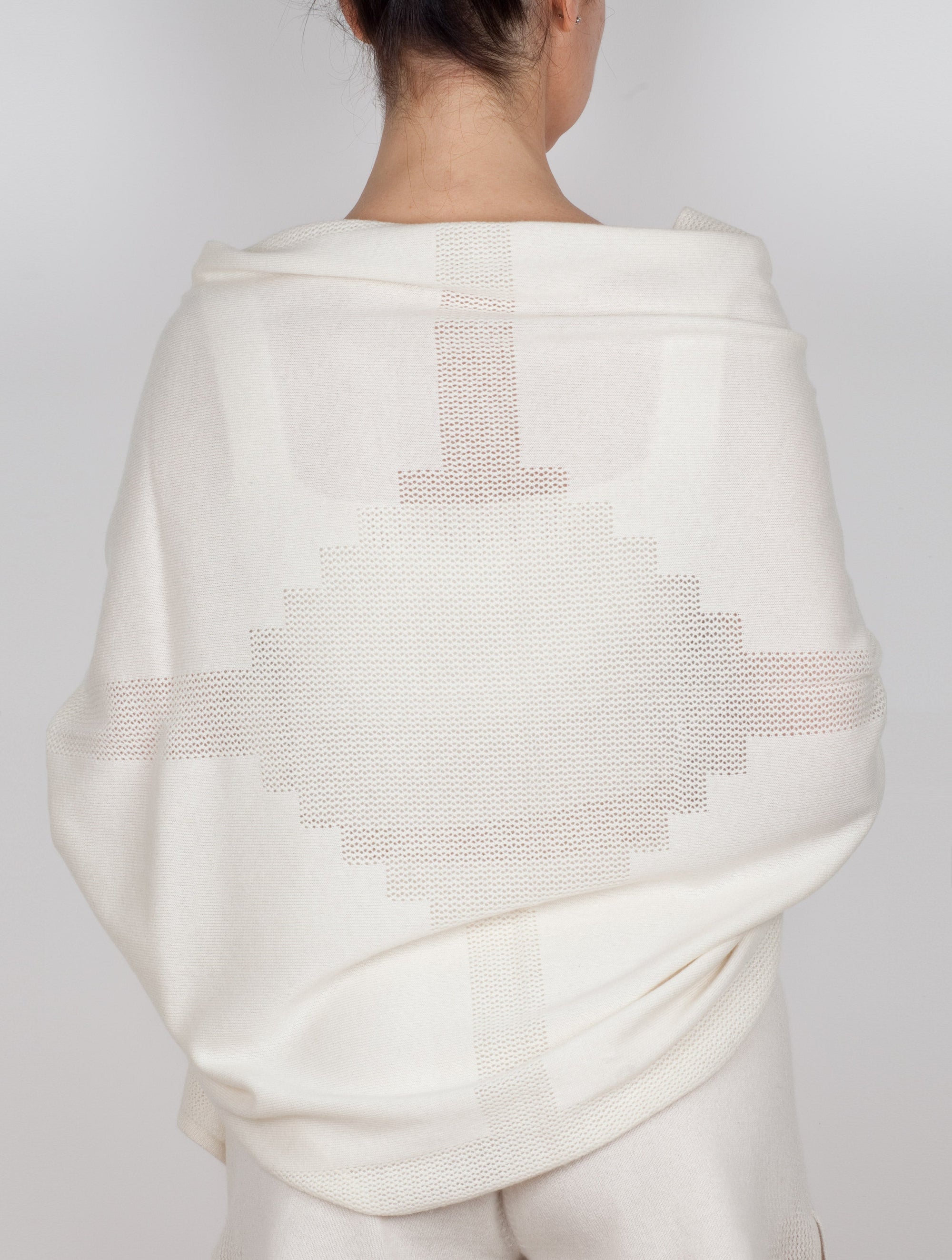 Lace Stitched Cashmere Wrap