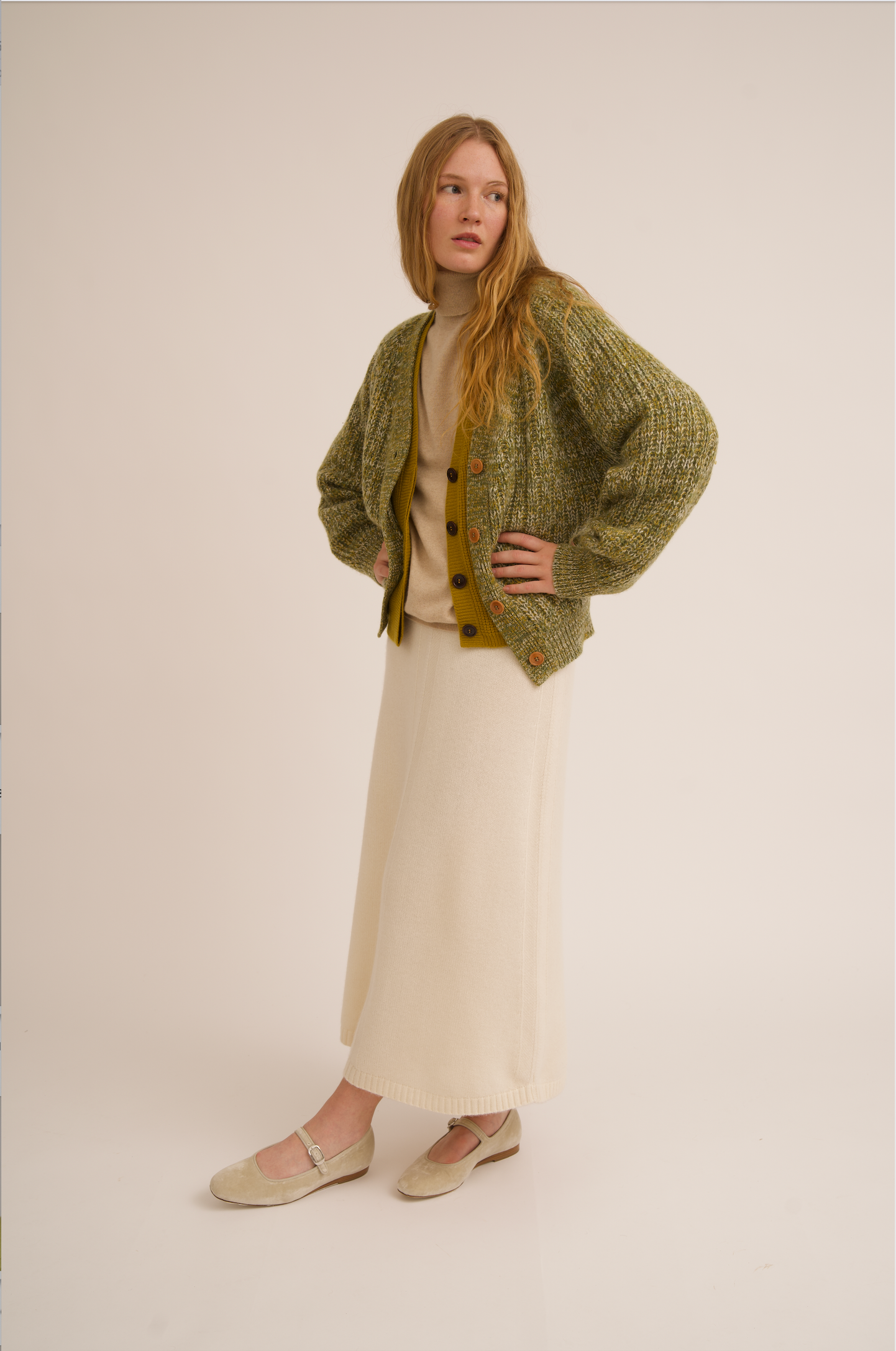 Oversize V Neck Cashmere Cardigan