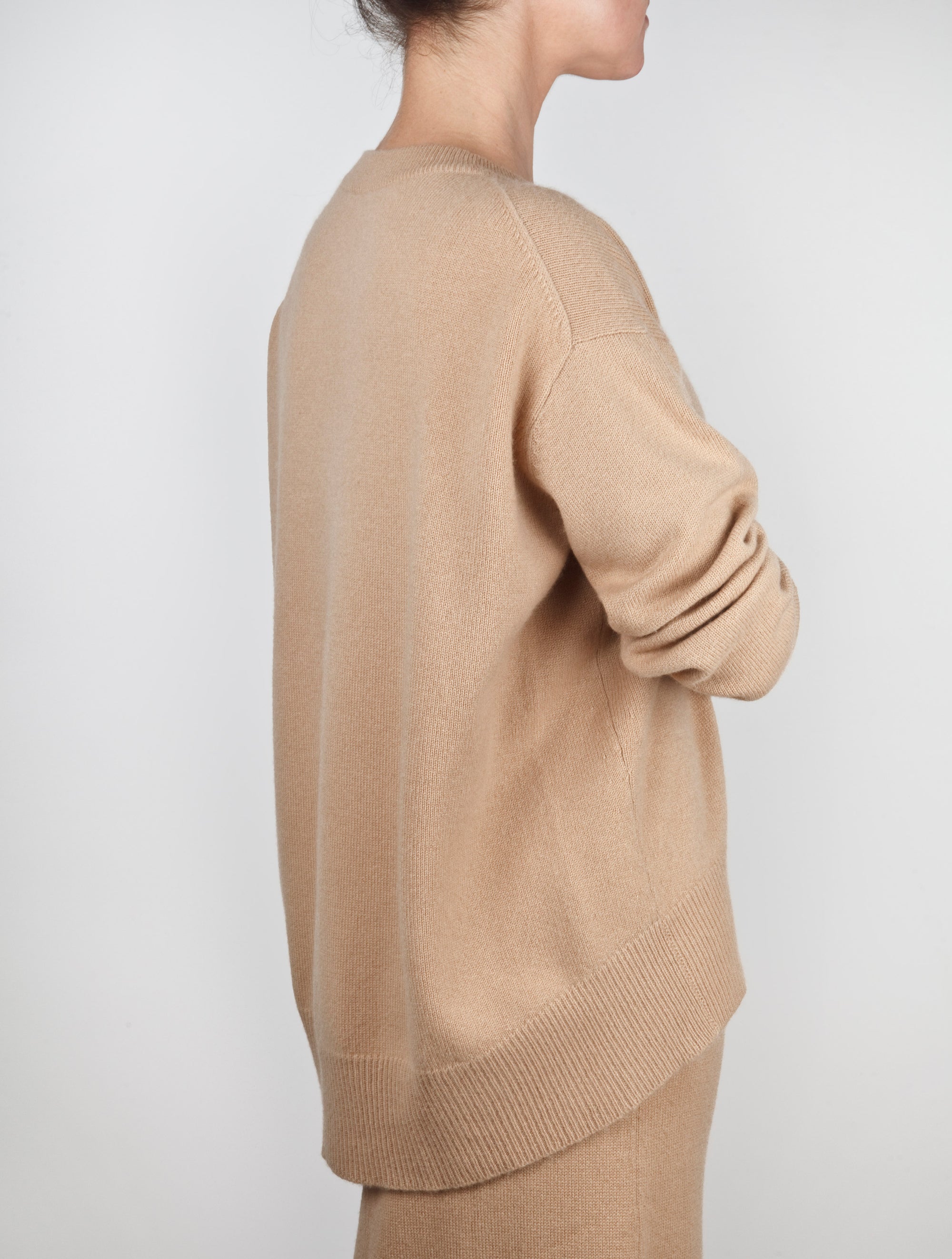 Crew Neck Boyfriend Cashmere Sweater