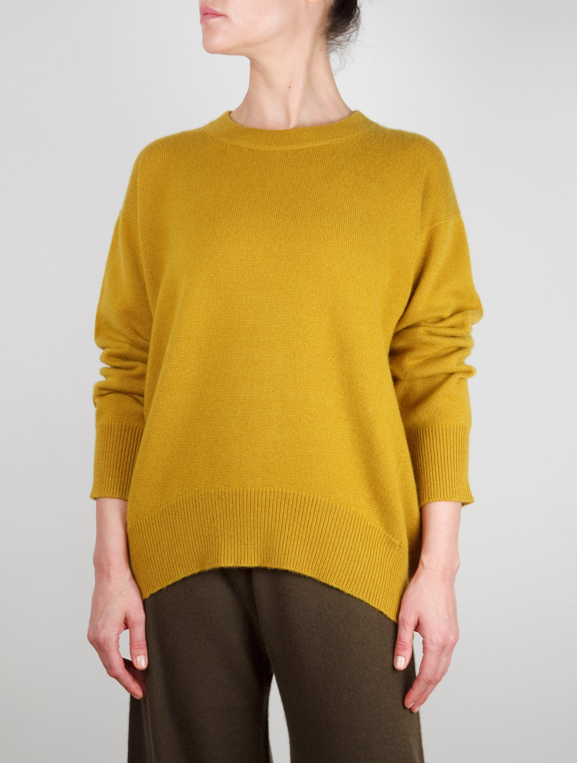 Crew Neck Boyfriend Cashmere Sweater