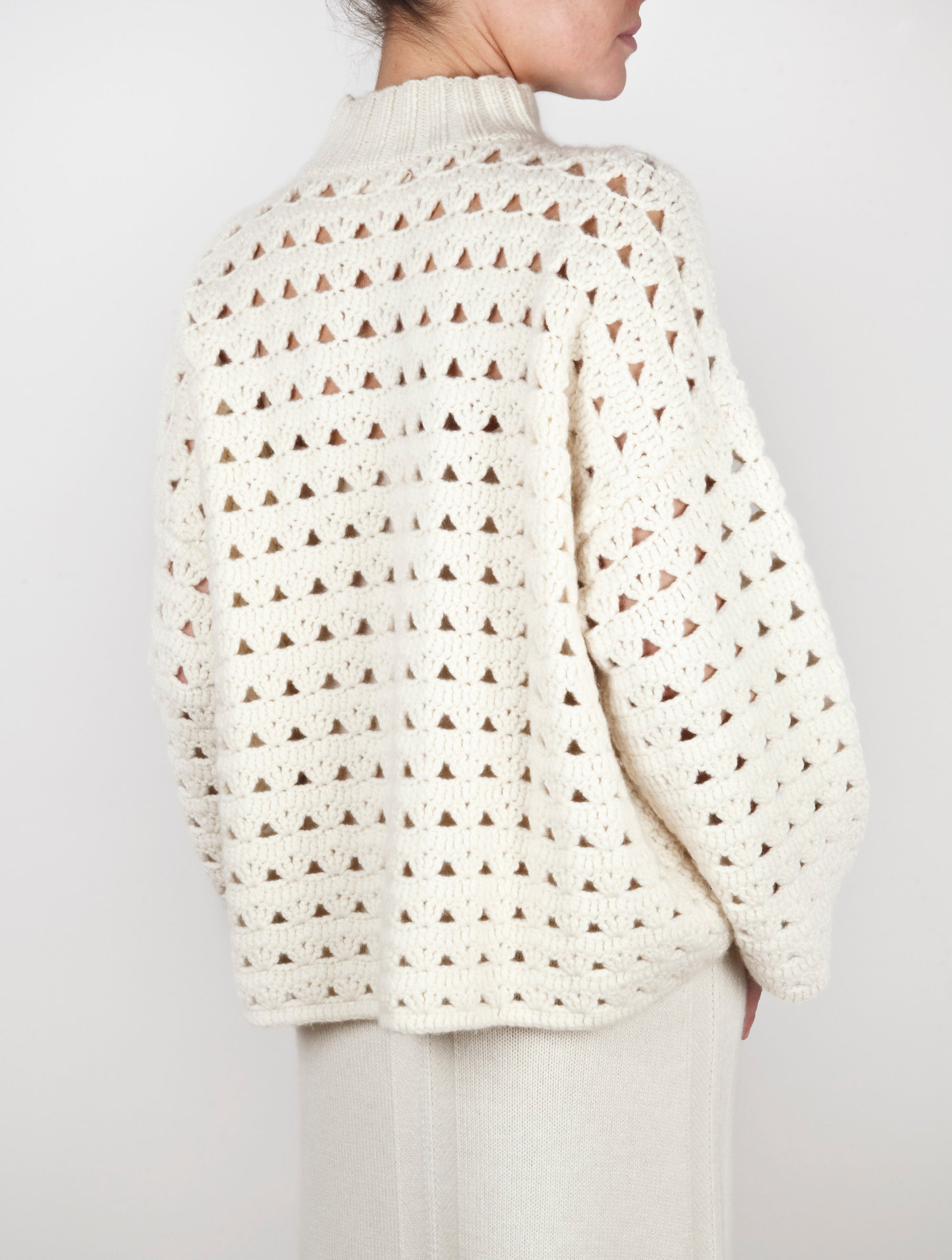 Chunky Hand Crochet Cashmere Sweater