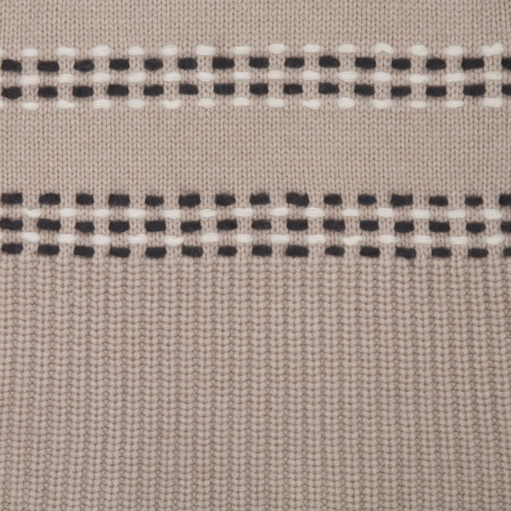 Hand Embroidered Stripe Cashmere Sweater