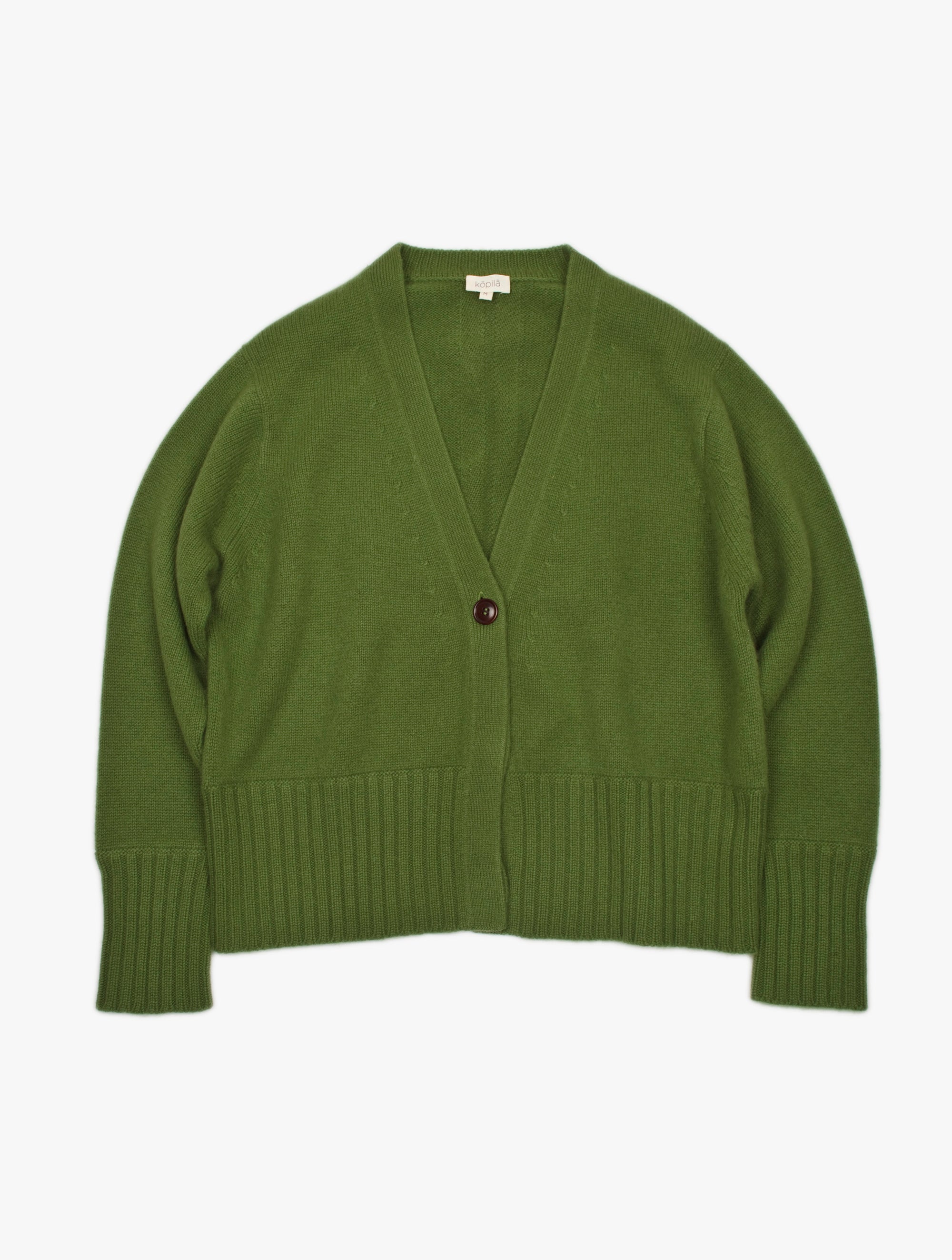 Pointelle detail V Neck Cashmere Cardigan