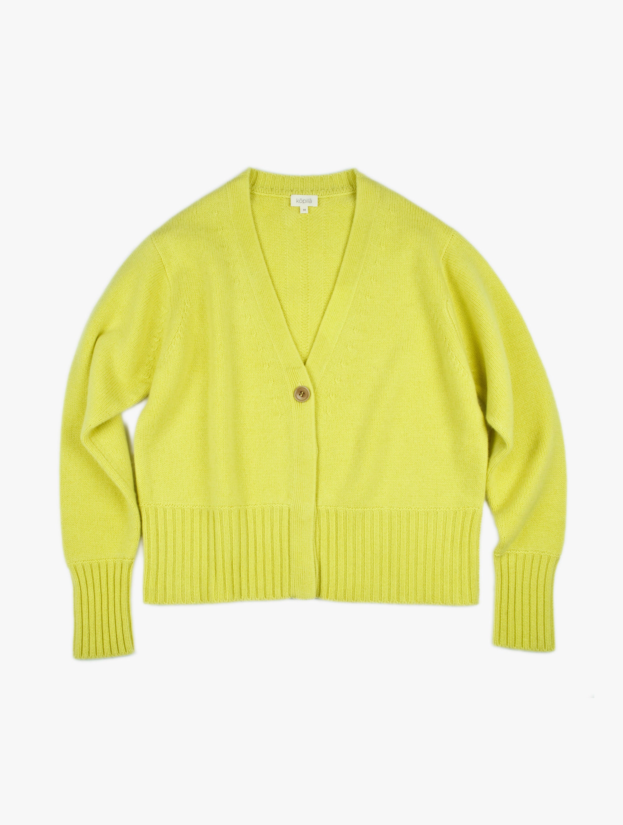 Pointelle detail V Neck Cashmere Cardigan