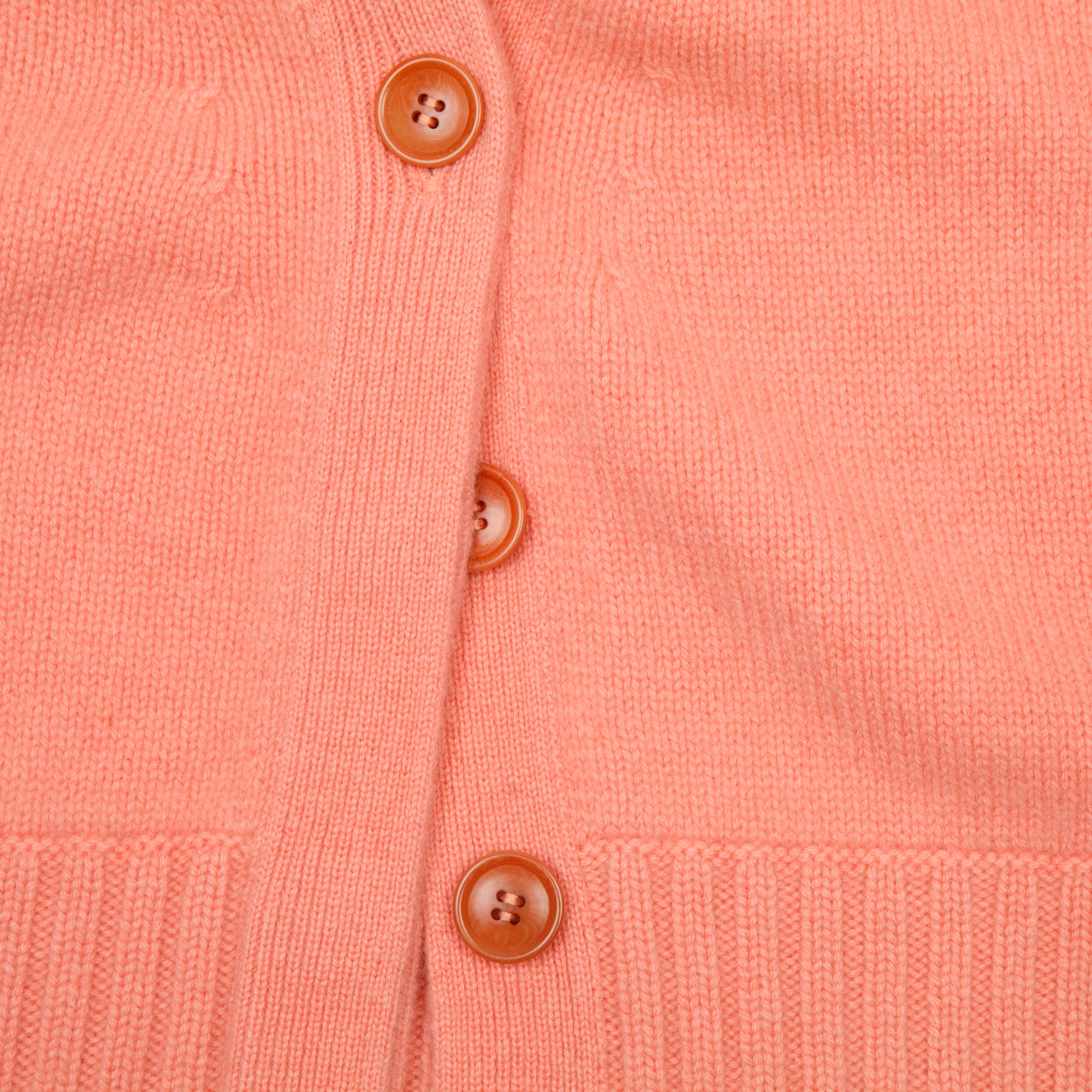 Pointelle Detail V Neck Cashmere Cardigan