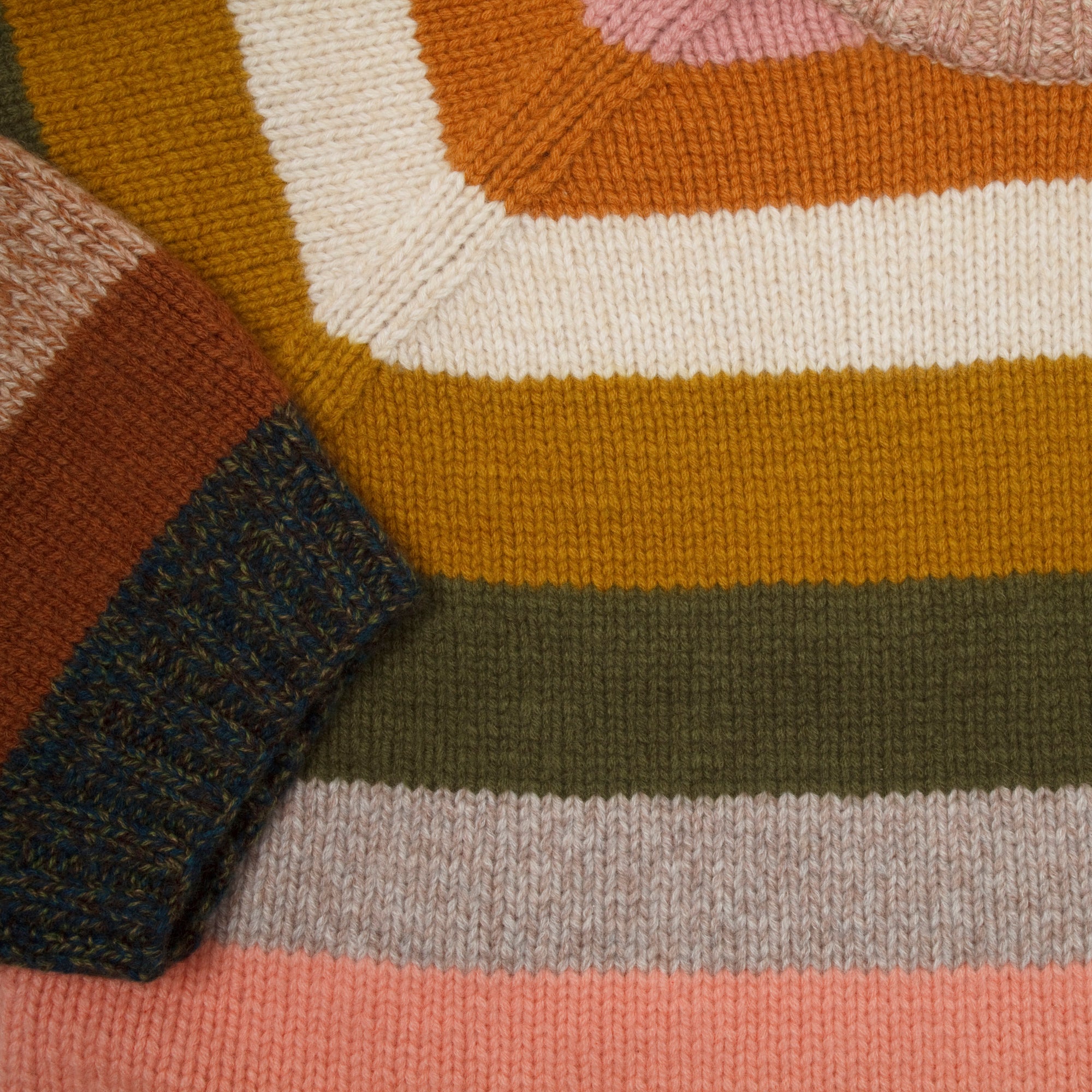 Hand Knitted Stripe Cashmere Sweater