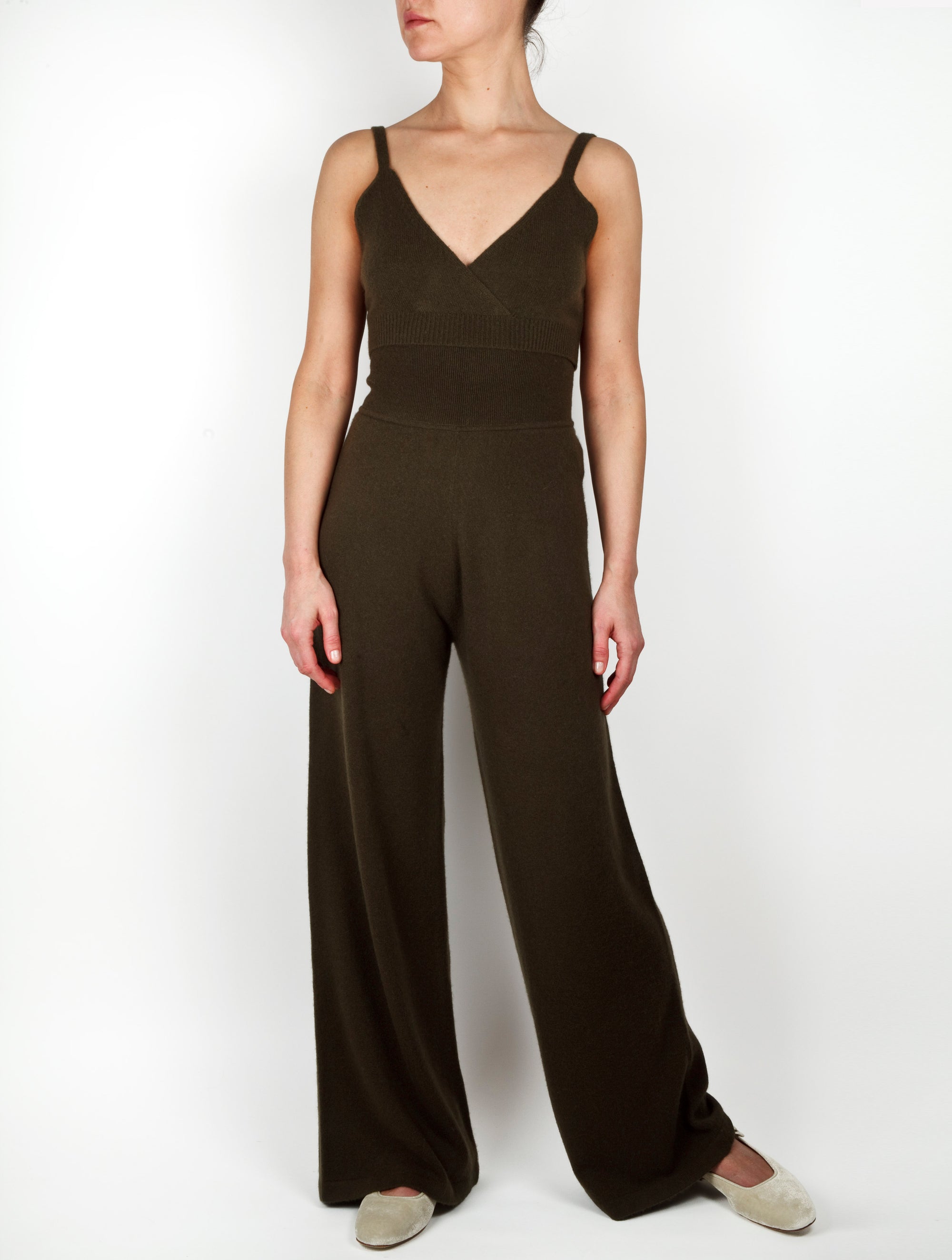 Soft Wide Leg Cashmere Trouser