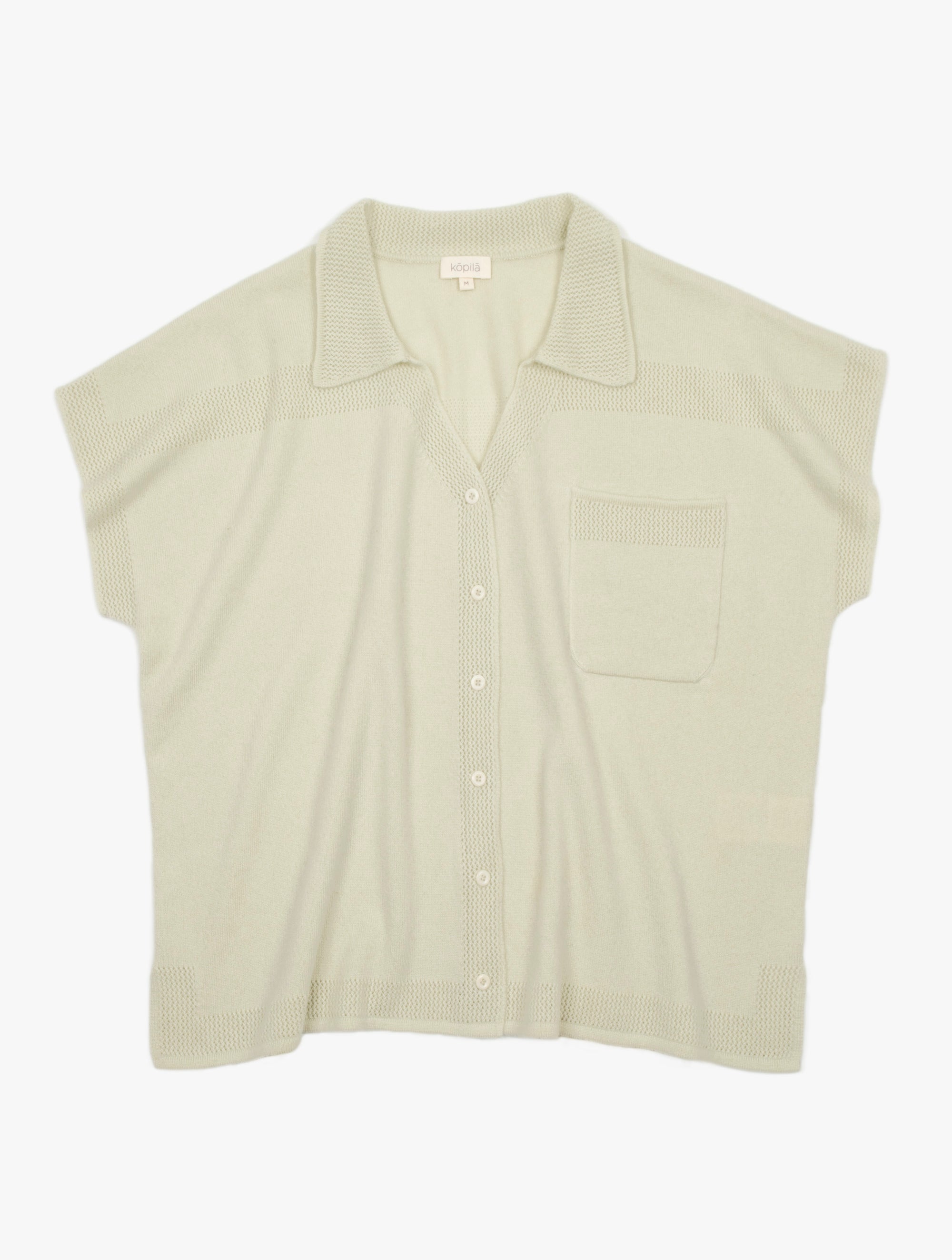 Lace Stitched Pyjama Cashmere Shirt