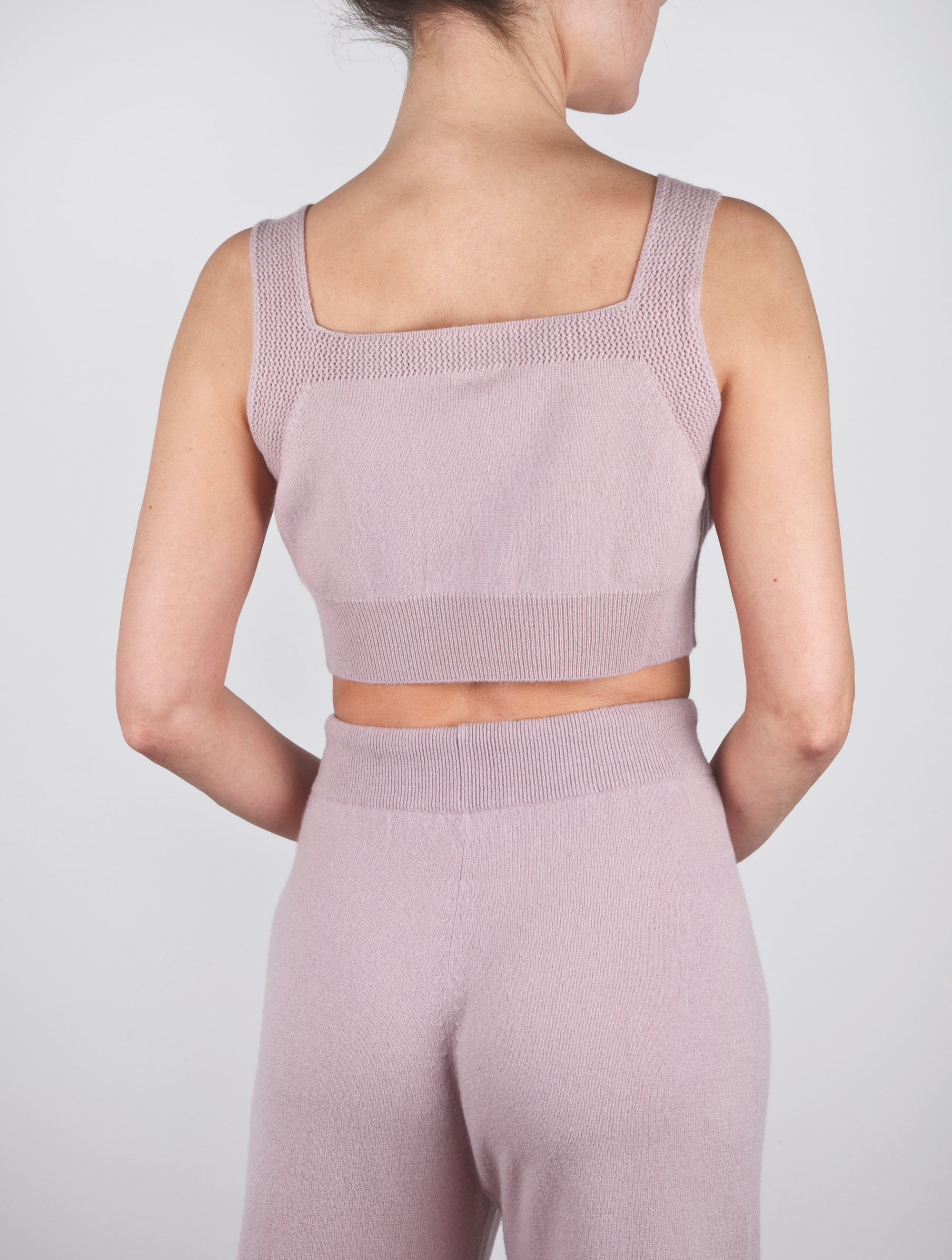 Lace Stitched Cashmere Bralet 