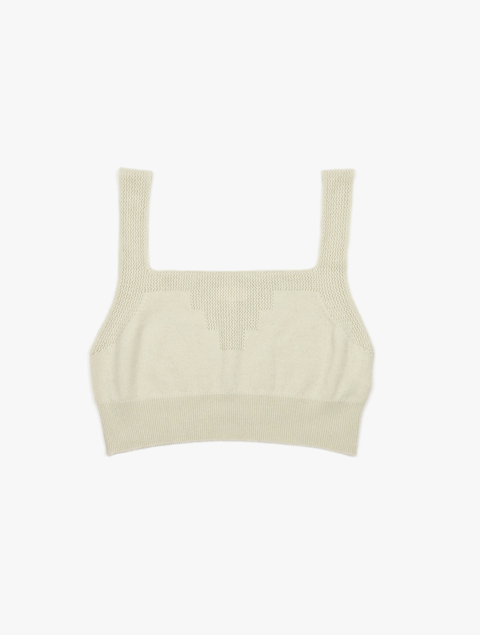Lace Stitched Cashmere Bralet