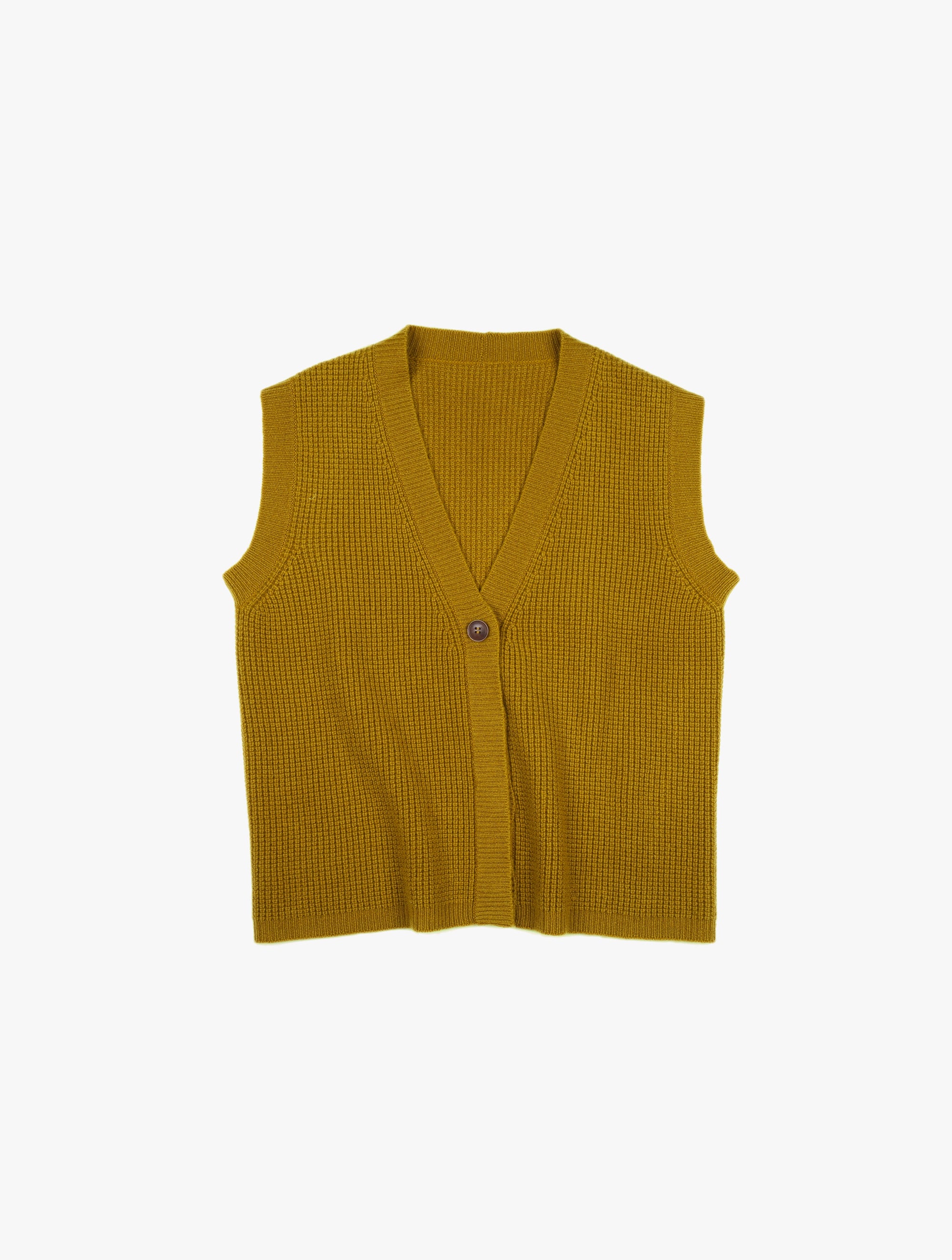 Waffle Knit Cashmere Waistcoat