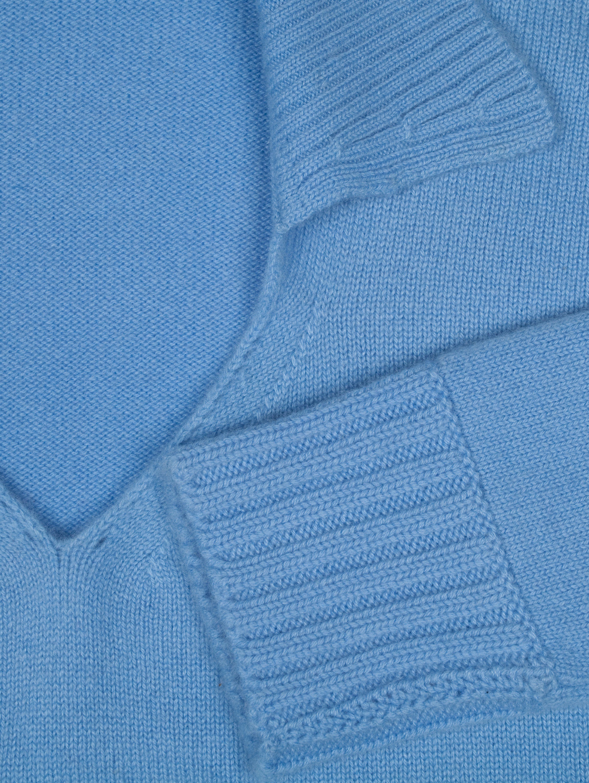 Pointelle detail collared cashmere sweater