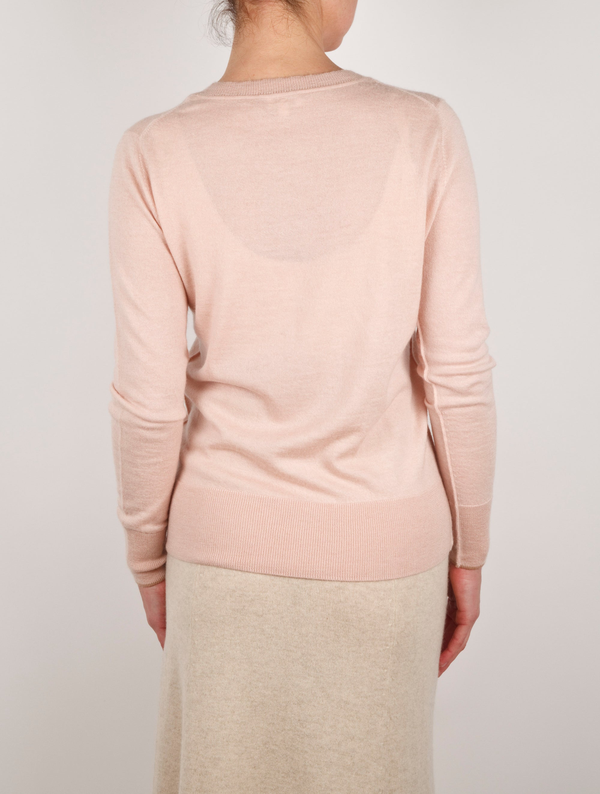 Fine Knit Crew Neck Cashmere Sweater