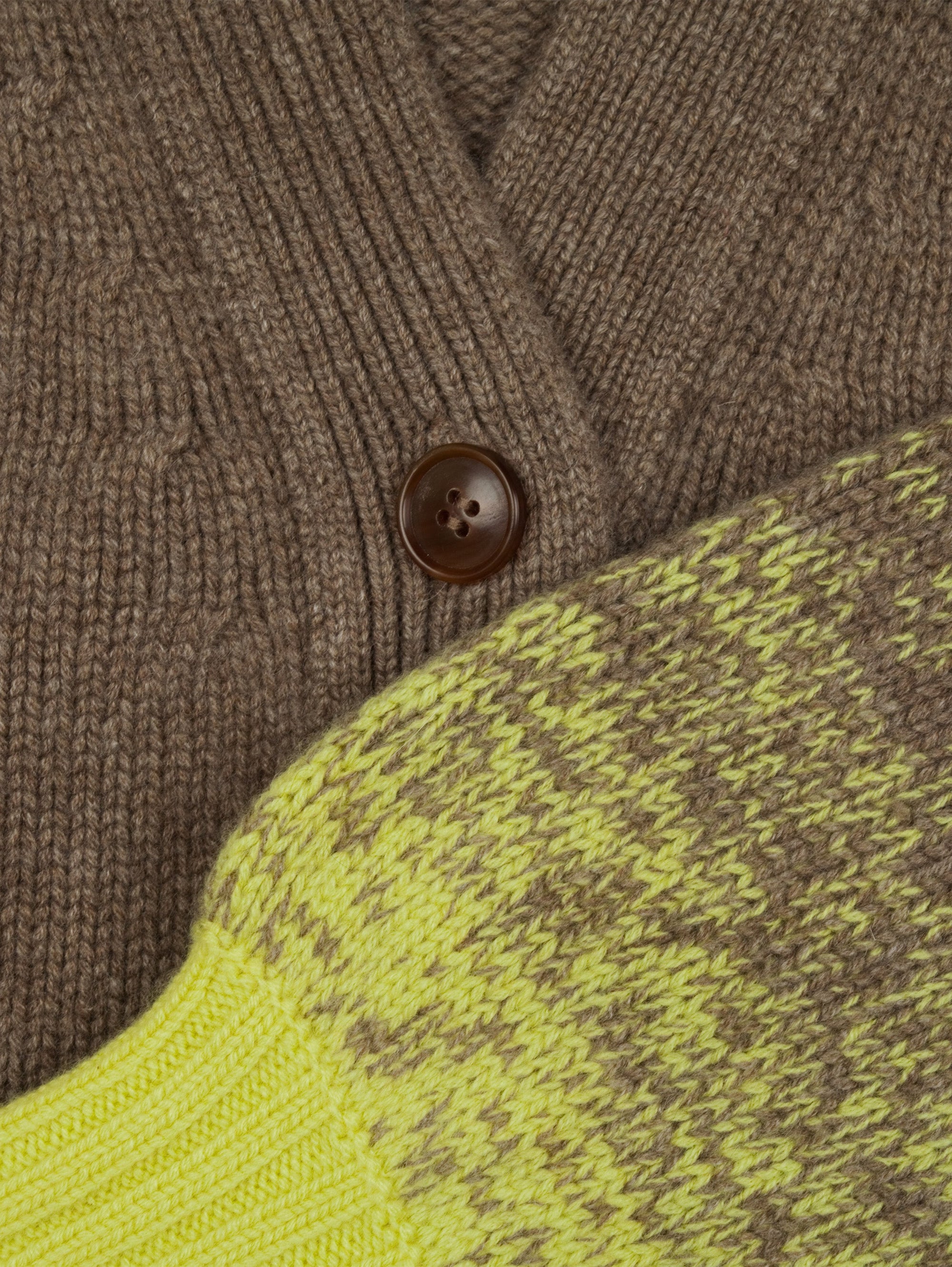 Ombre Effect V Neck Cashmere Cardigan