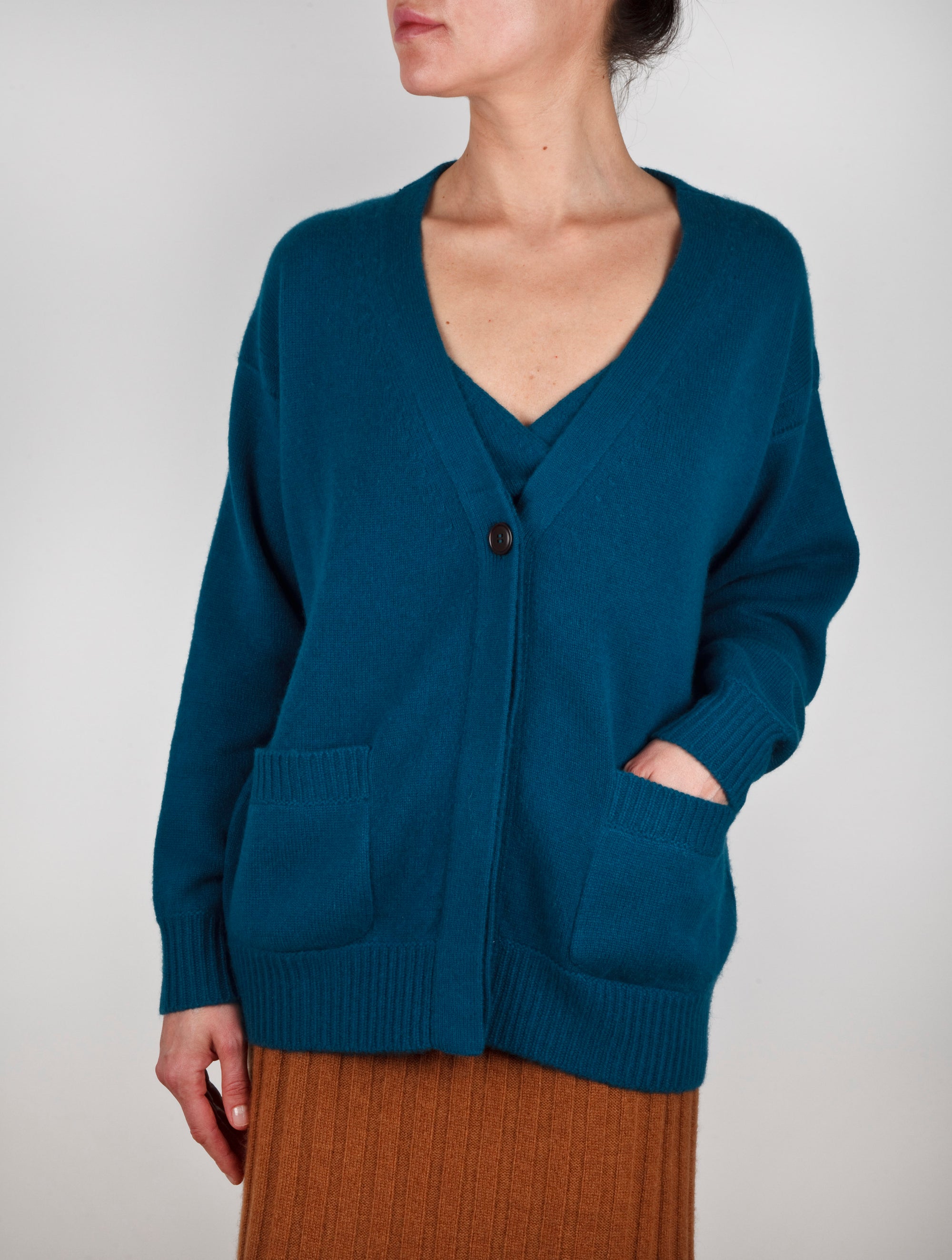 Luxury Boyfriend Cashmere Cardigan