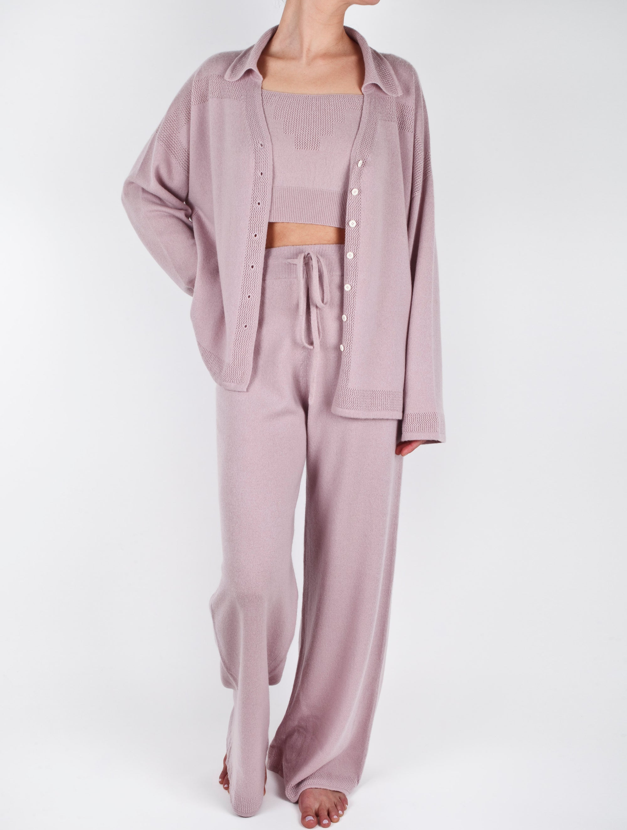 Long Sleeve Pyjama Cashmere Top