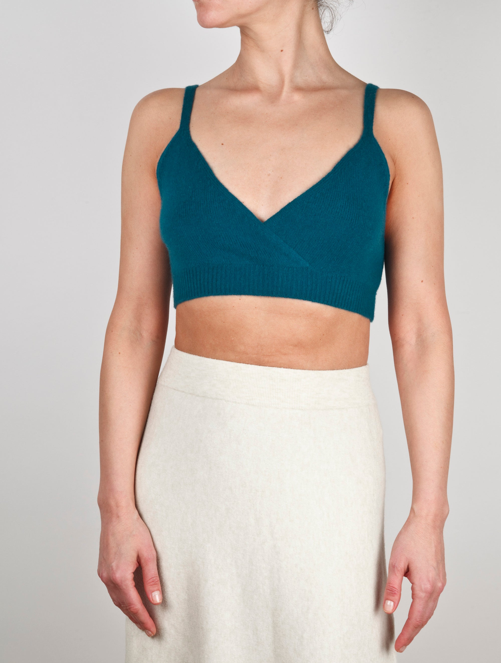 Cross Front Cashmere Bralet