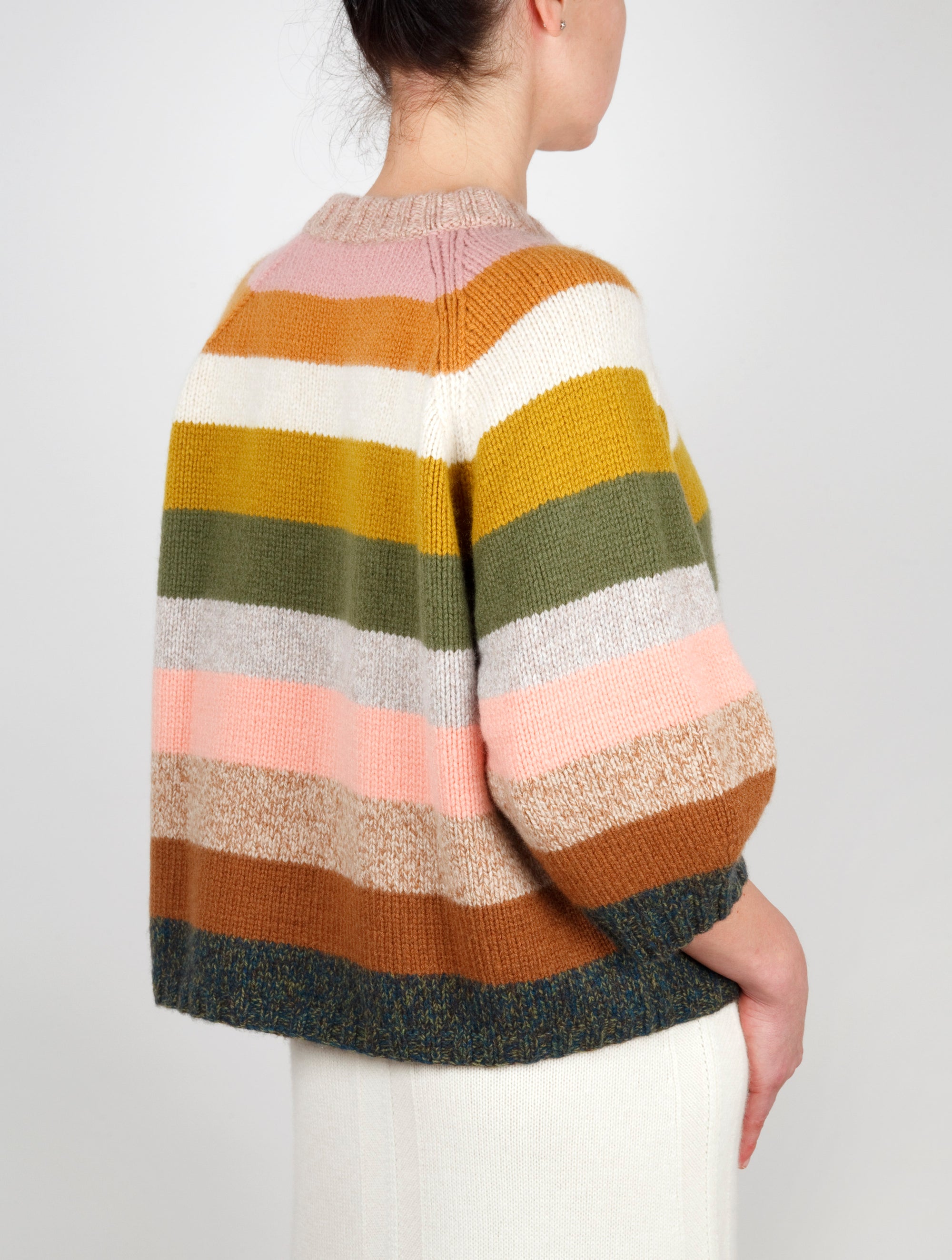Hand Knitted Stripe Cashmere Sweater
